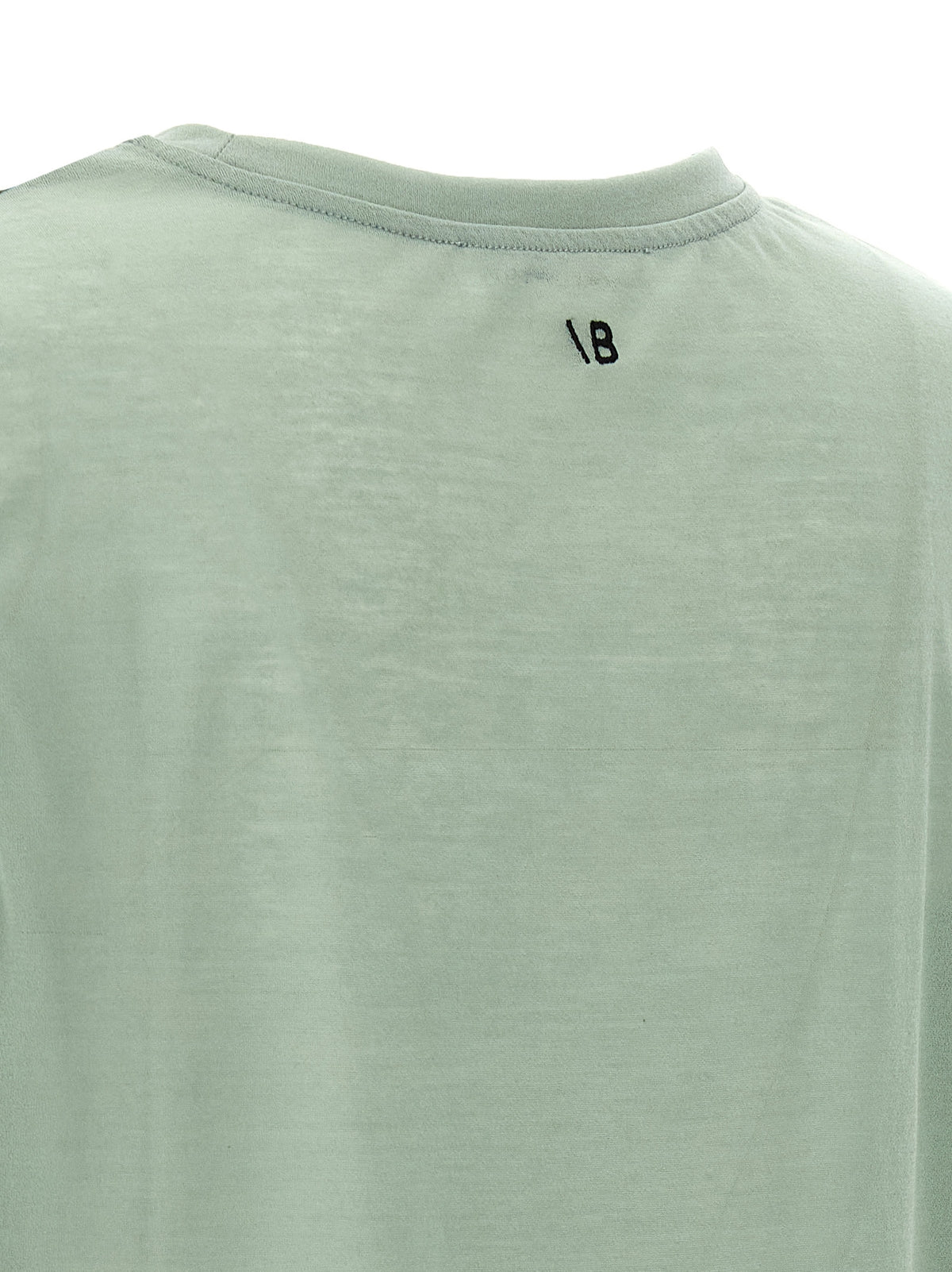 Victoria Beckham Women's Straight Sleeveless Crew Neck Polyamide Cotton T-Shirt - Bicolour Green Transparent
