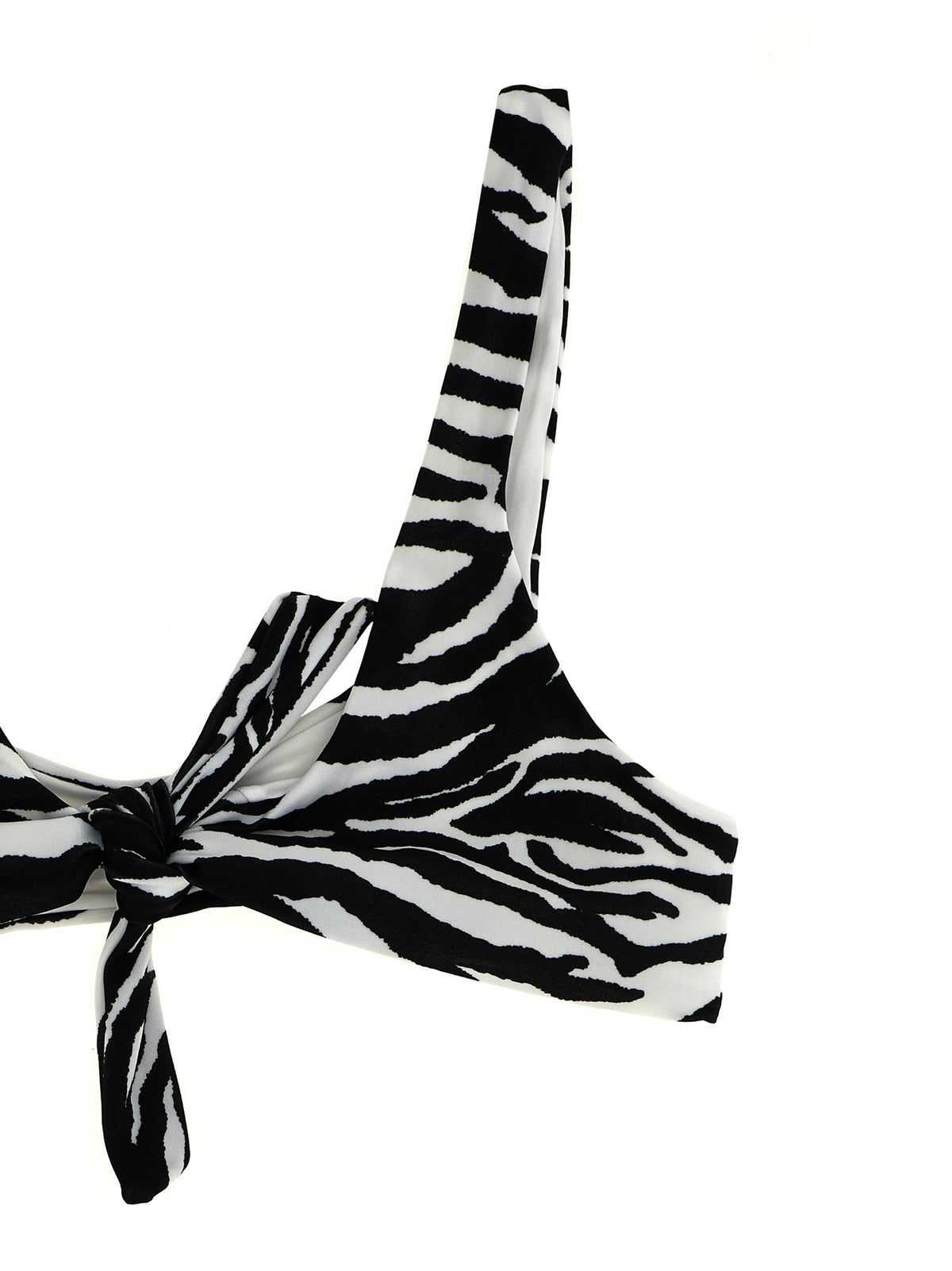 Bikini by The Attico for women in stretch polyamide and bicolour, animal, black, white & print presents a sultry silhouette, artfully capturing the sophisticated aesthetic of Waves Women's Stretch Polyamide Bikini with a sultry finish.