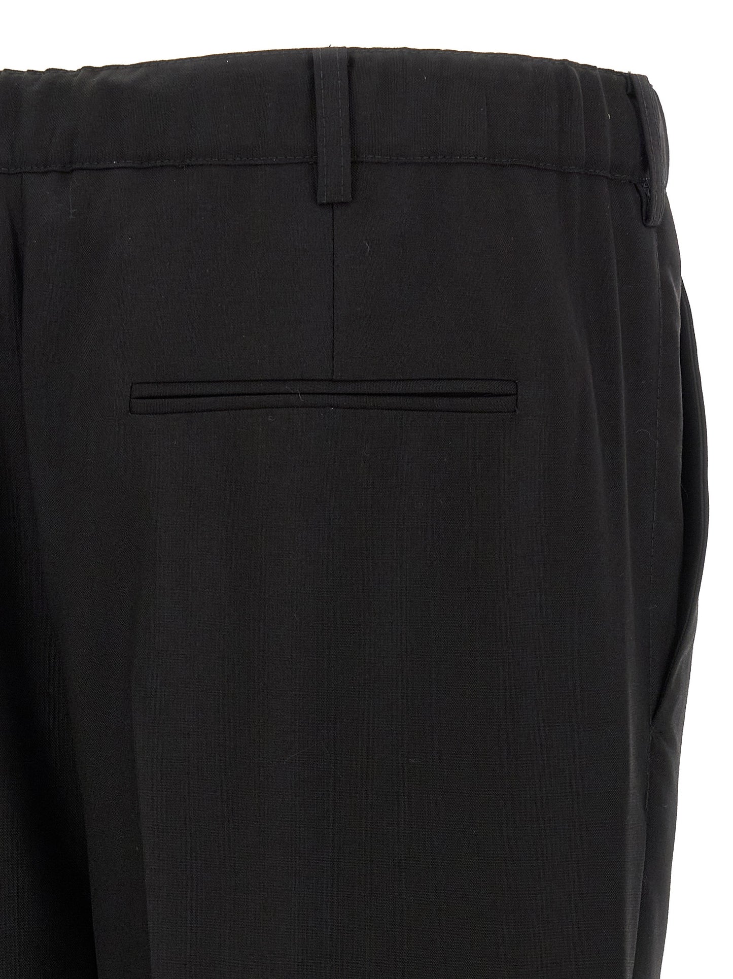 Marni Marni Men's Wide High Rise Virgin Wool Trousers - Black