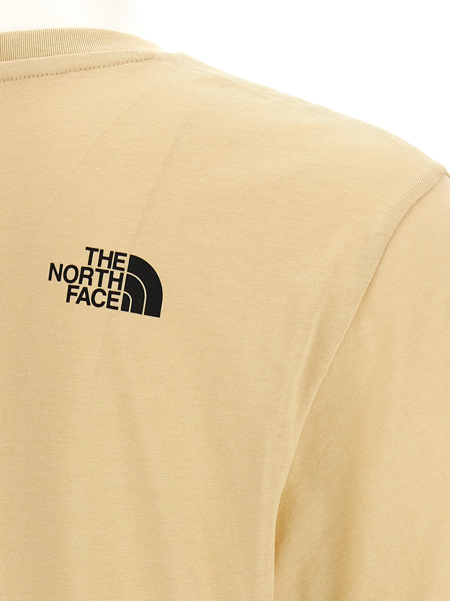 The North Face Men's Short-Sleeve Crew Neck Cotton Polyester T-Shirt - Beige Print
