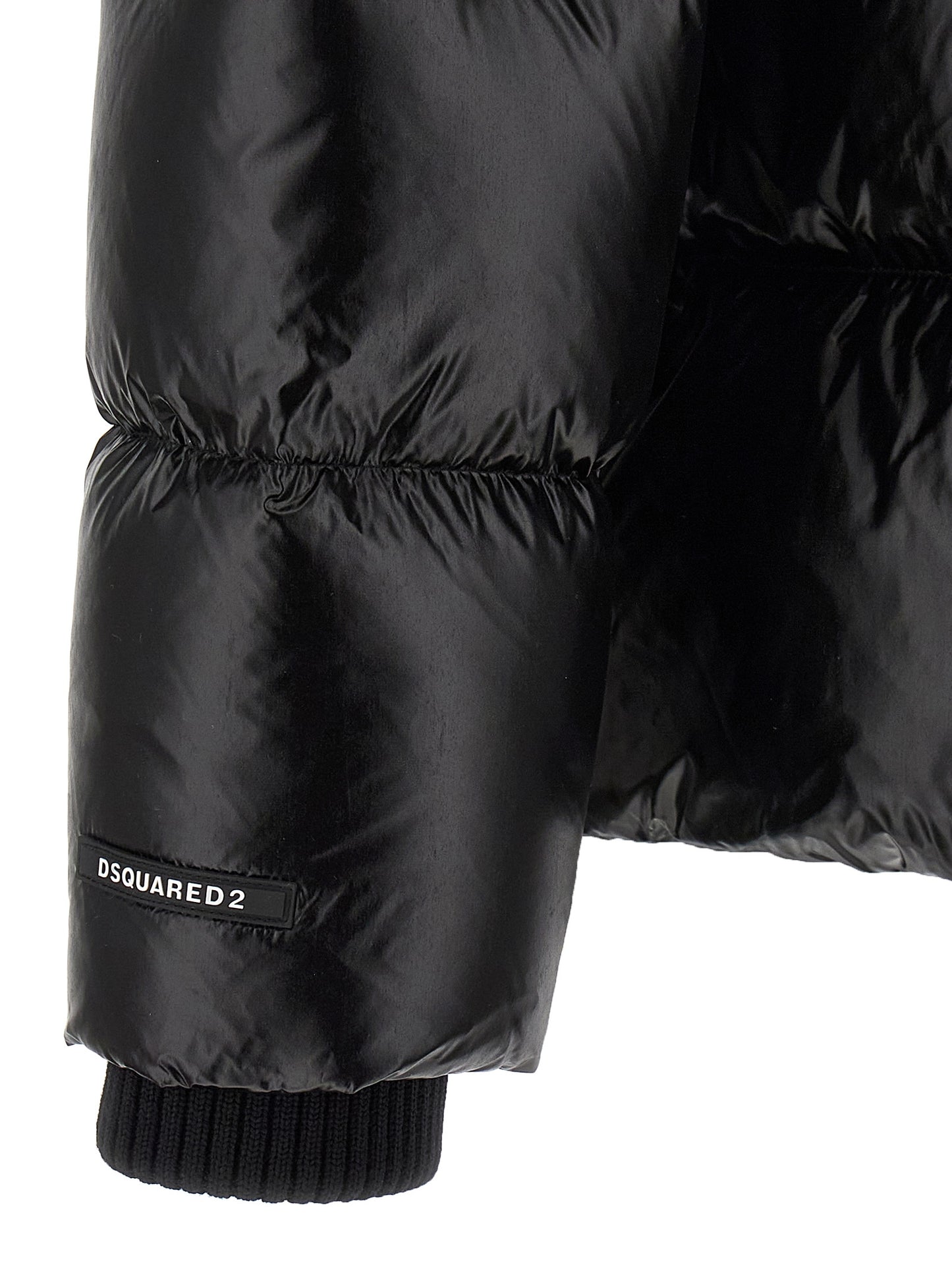 Dsquared² Black Polyamide Full-Length Jacket