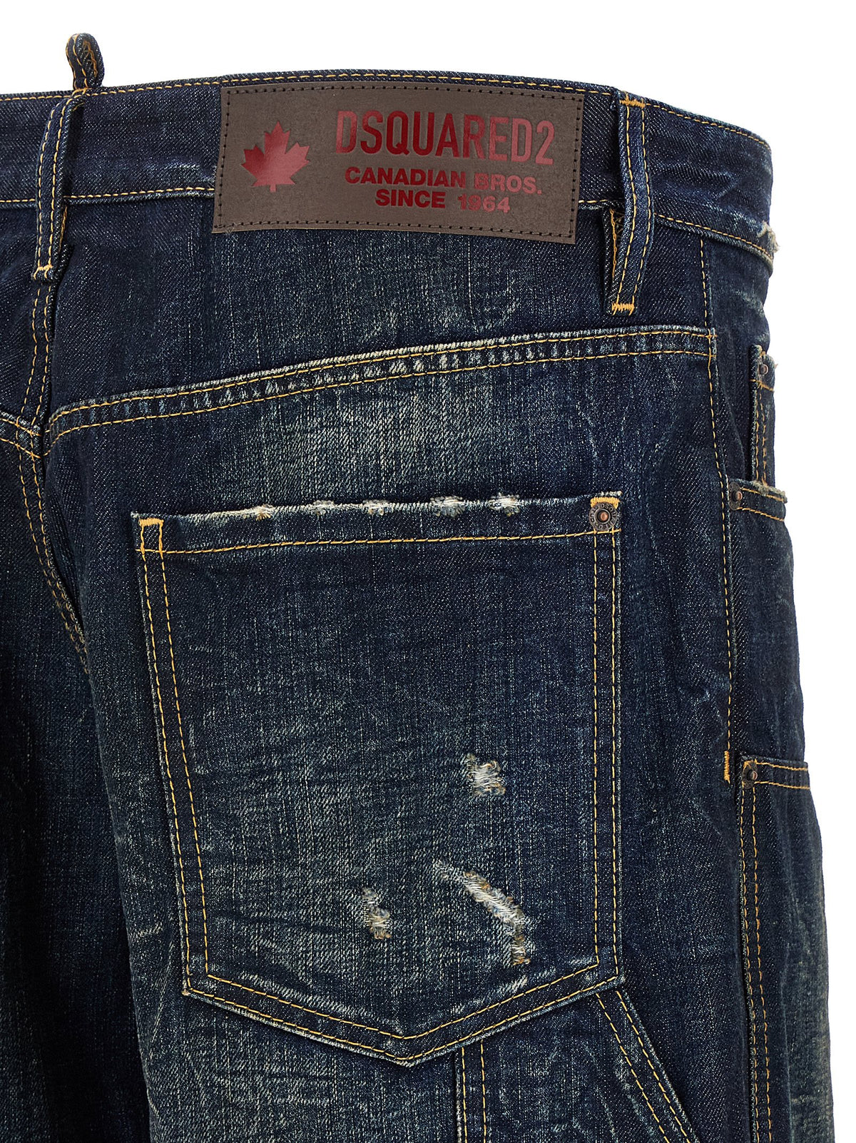 Dsquared² Men's Straight Leg Denim Cotton Jeans - Blue Signature