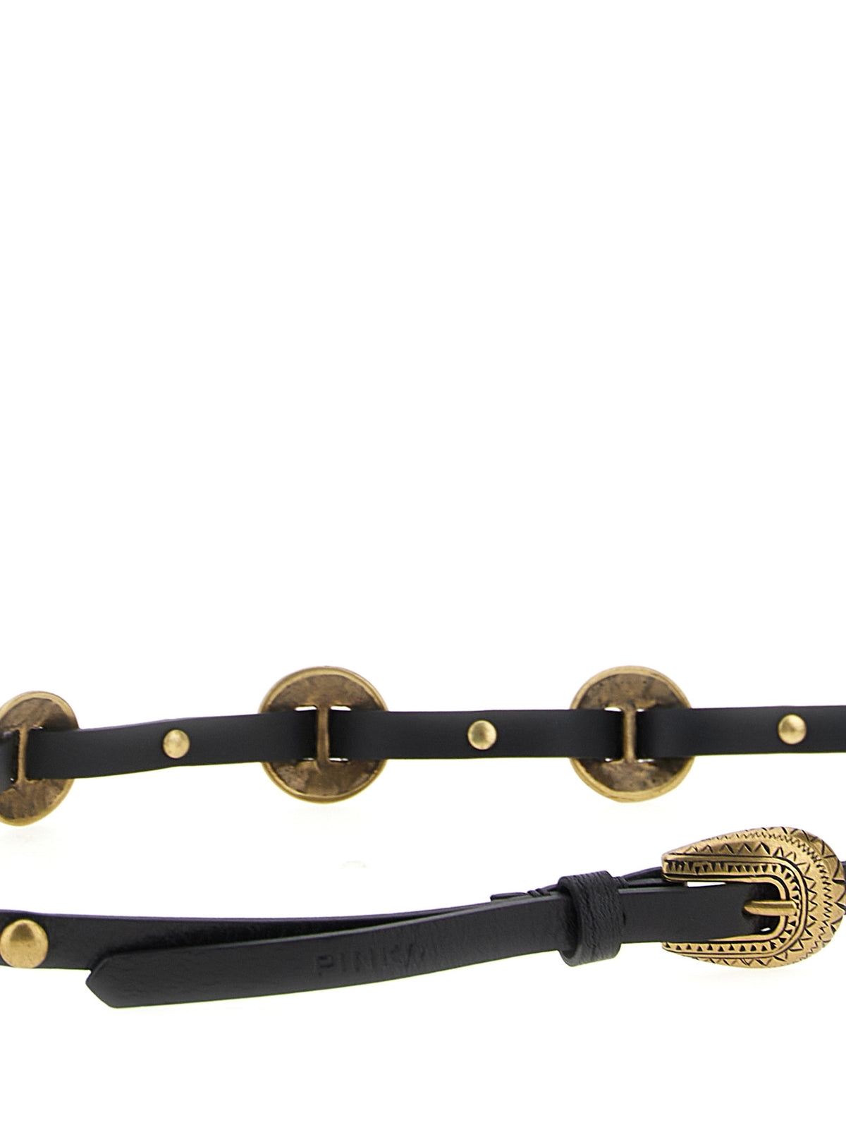 PINKO Calfskin leather Belt - Black