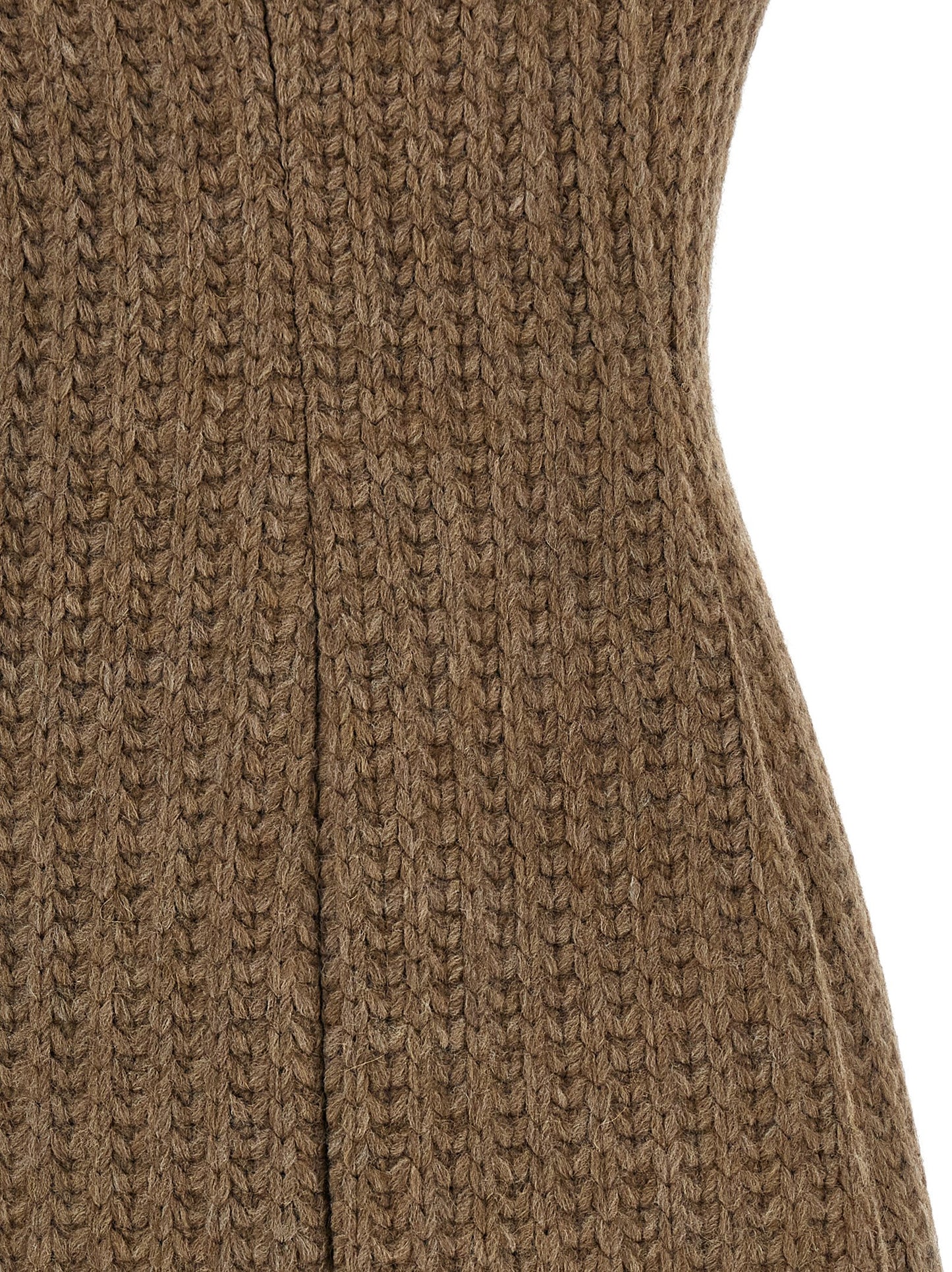 Giuseppe Di Morabito Brown Marabou Short Dress