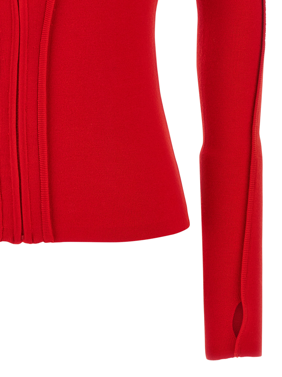 Victoria Beckham Women's Nylon & Wool Hooded Cardigan - Multicolor Red