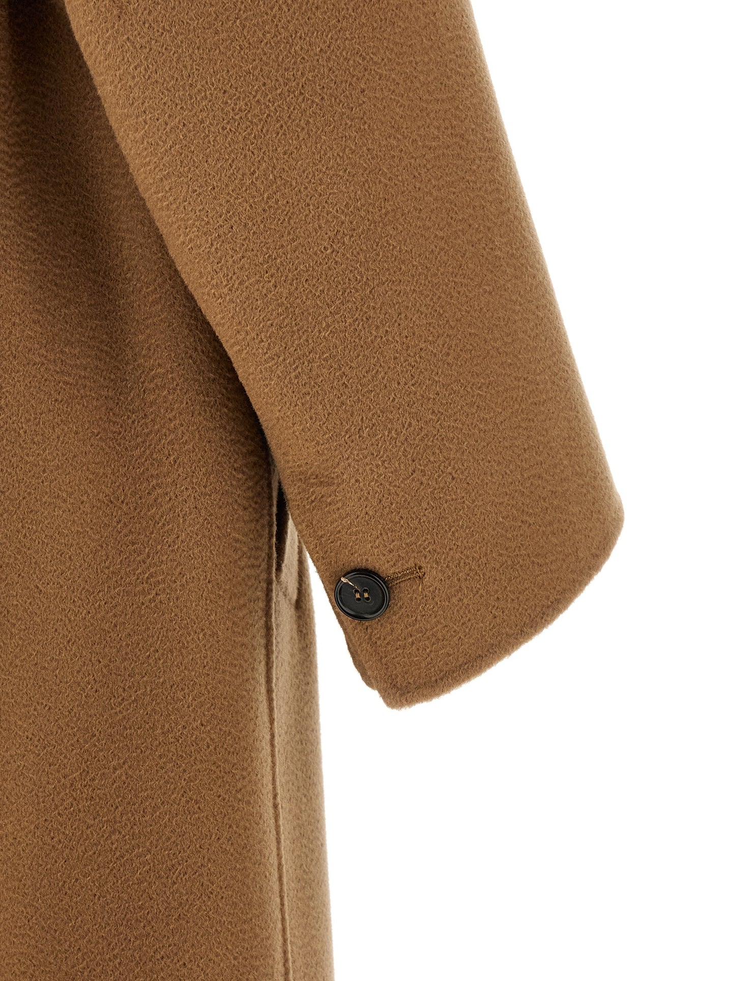 S Max Mara Brown Virgin Wool Coat