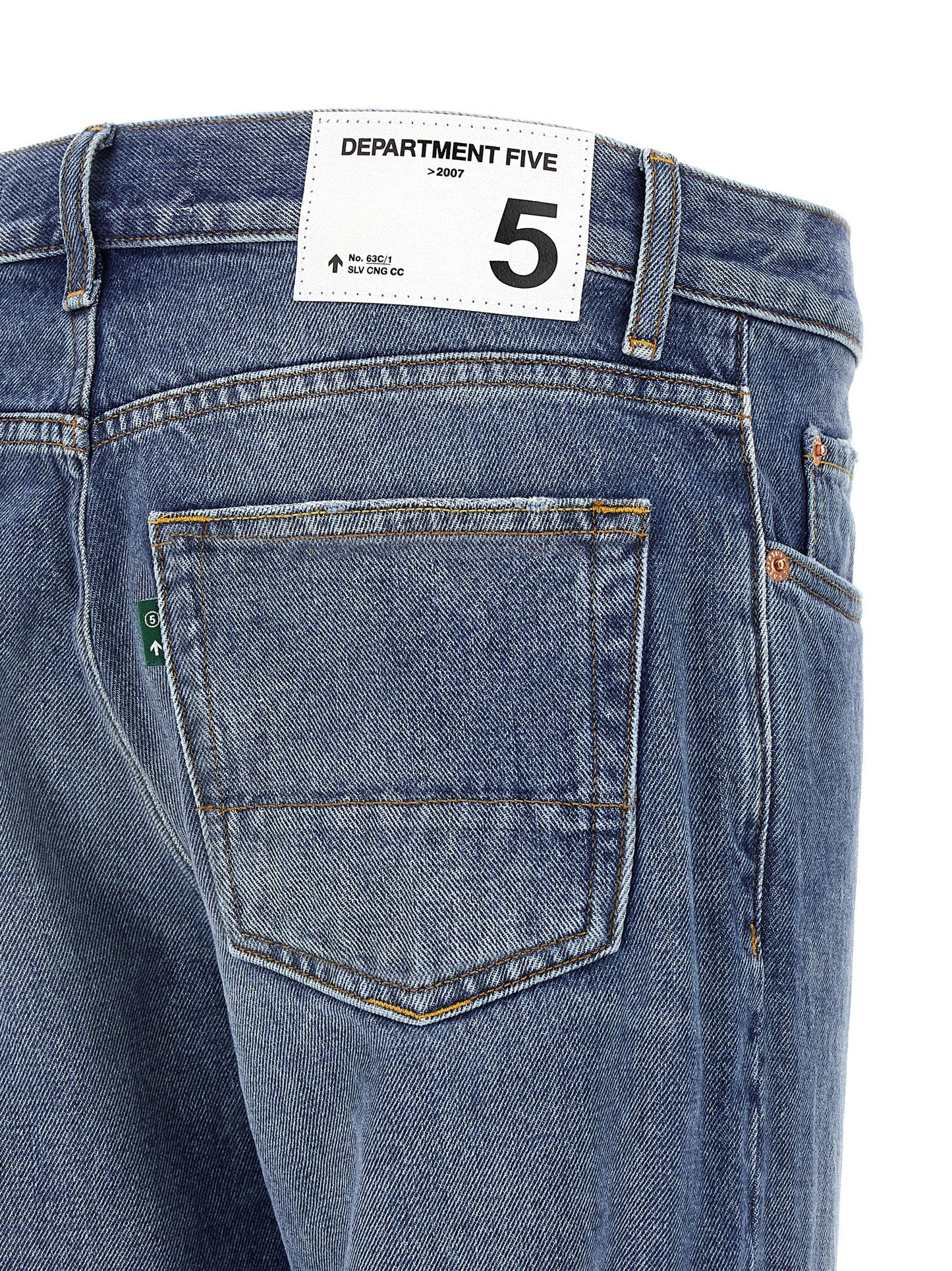 Department 5 Men's Straight Leg Denim Cotton Jeans - Blue
