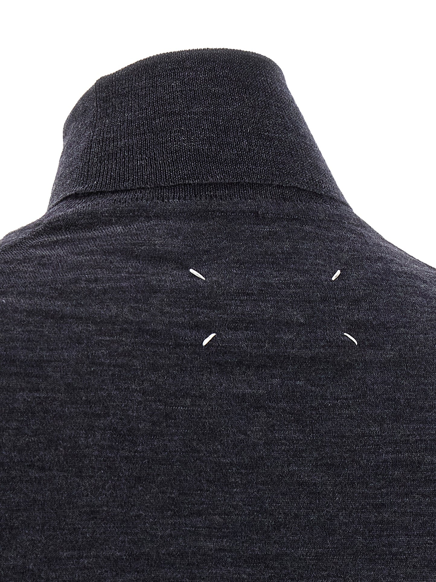 Maison Margiela Blue Wool Cardigan