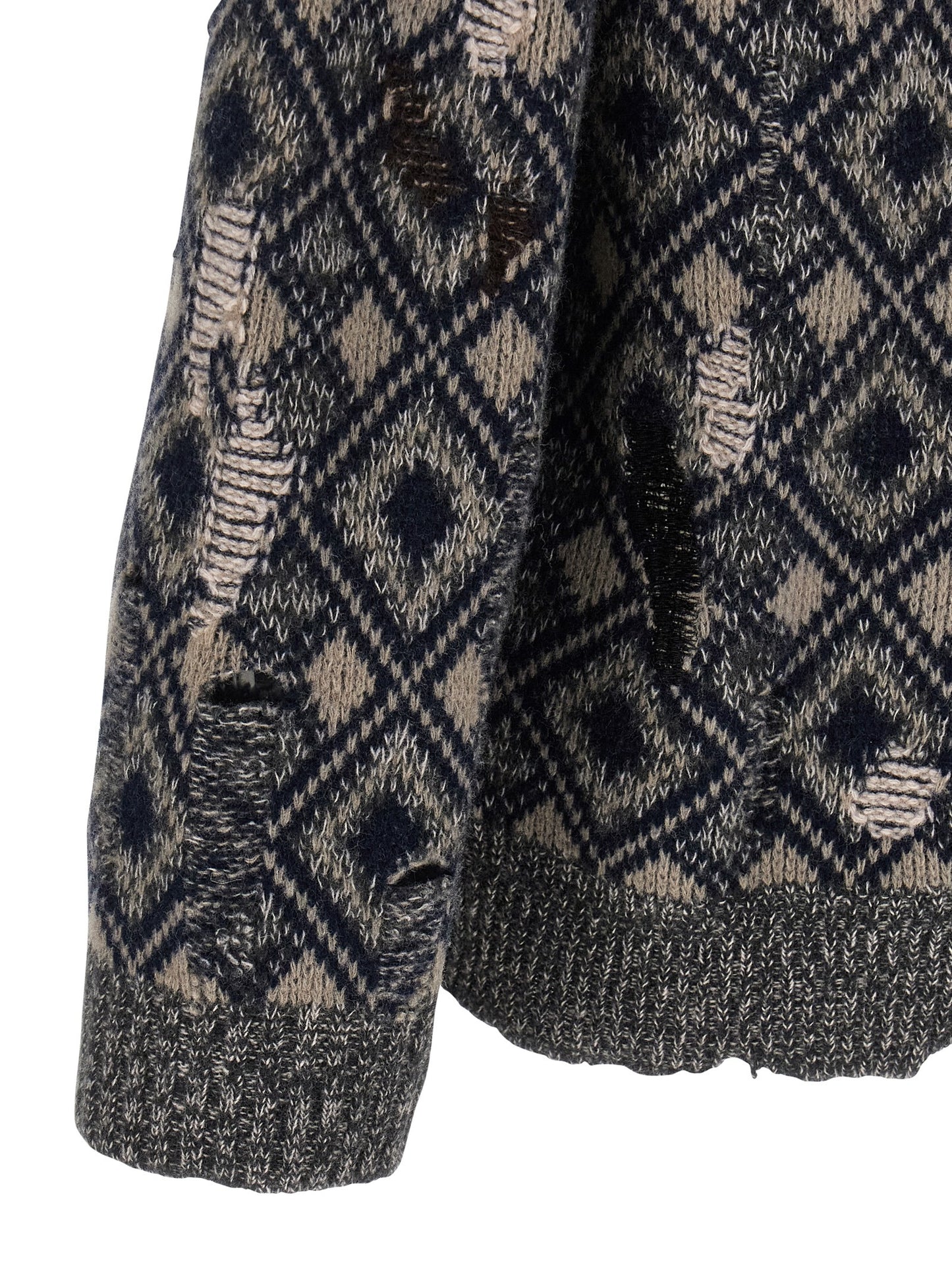 WALES BONNER Multicolor Merino Wool Cardigan
