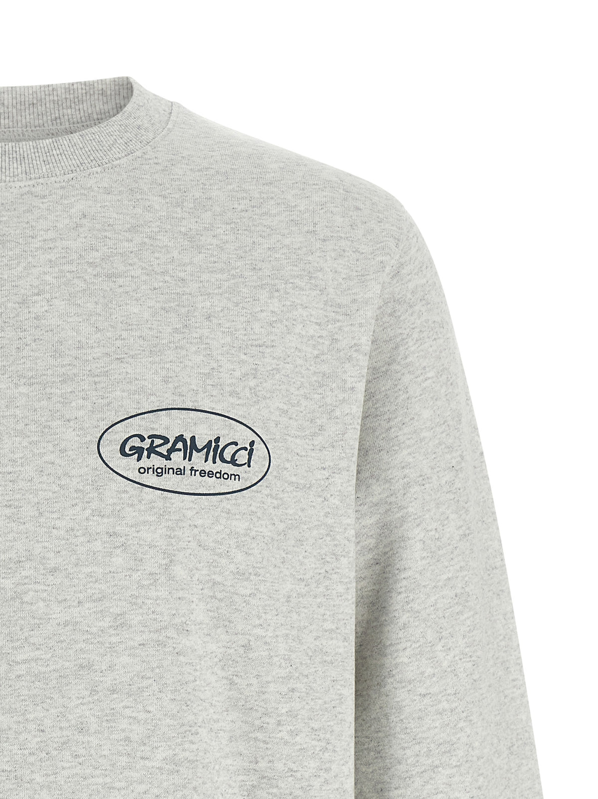 Gramicci Men's Crew Neck Cotton Polyester Sweatshirt - Gray Print