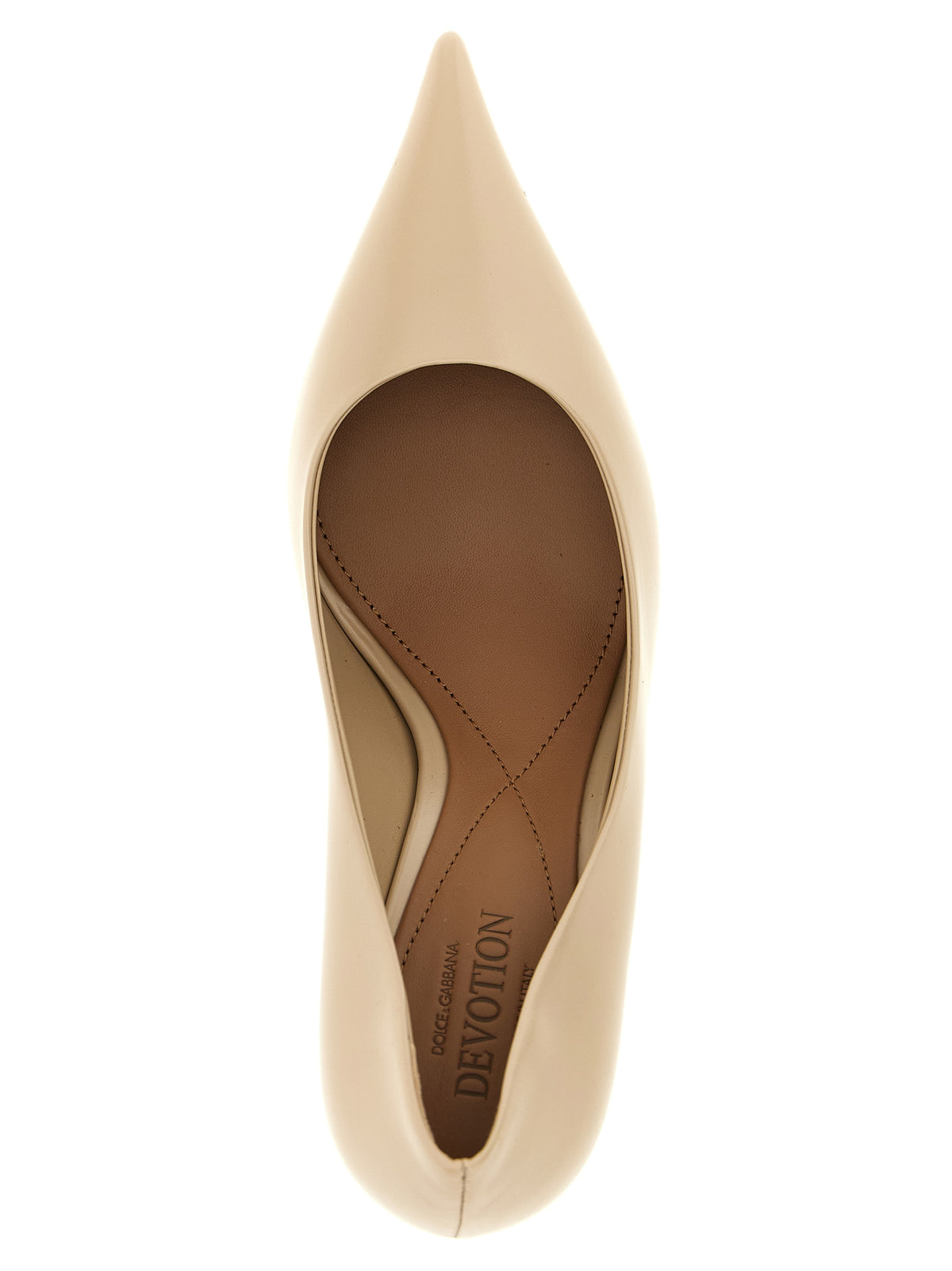 High-Heel Pumps Heels by Dolce & Gabbana for women in calfskin leather beige & signature showcases a exquisite silhouette, perfectly accentuating Devotion Heart Women's Calfskin Leather High-Heel Pumps Heels with a exquisite high-heel and exquisite pointed toe style.