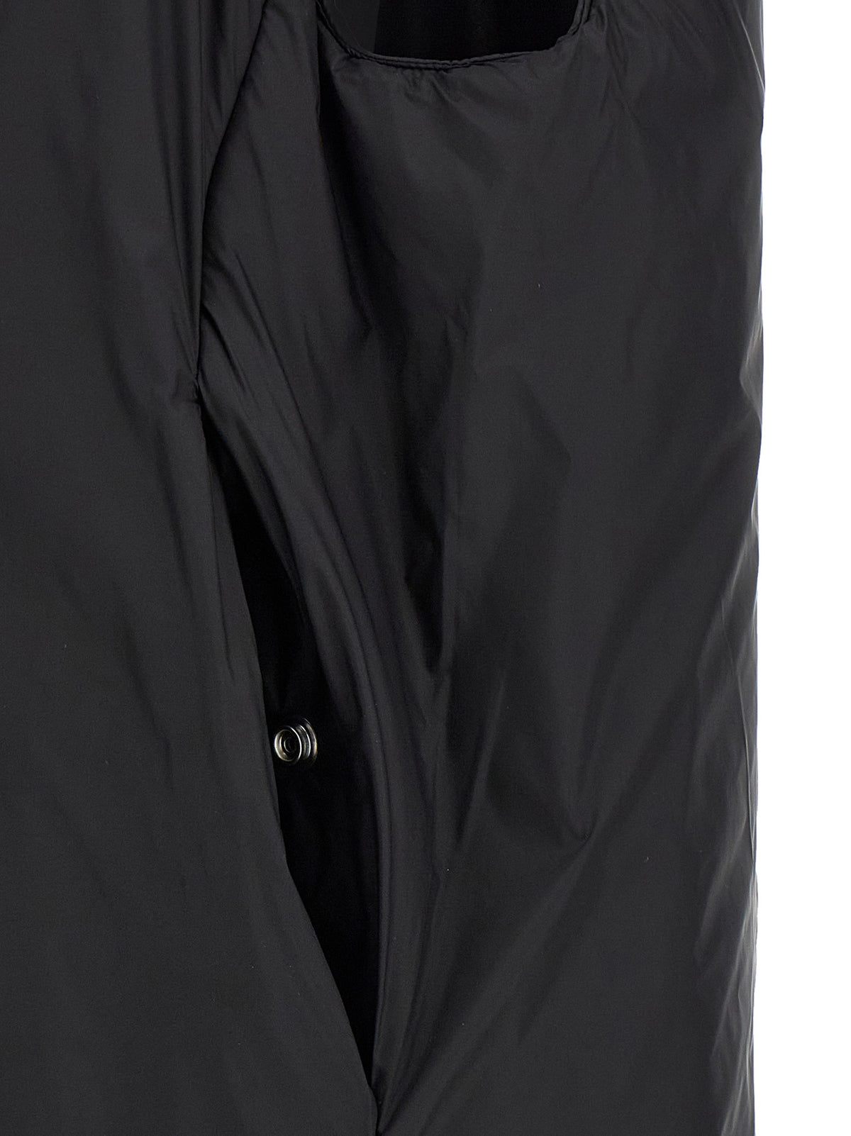 Hooded Vest by DRKSHDW for women in nylon cotton black features an on trend silhouette, showcasing a sophisticated and premium pockets, hooded & insulated for a truly on trend finish.