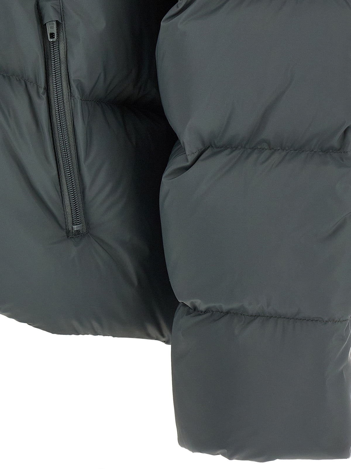 Balenciaga Icon Men's Quilted Down Nylon Puffer Jacket - Gray Signature