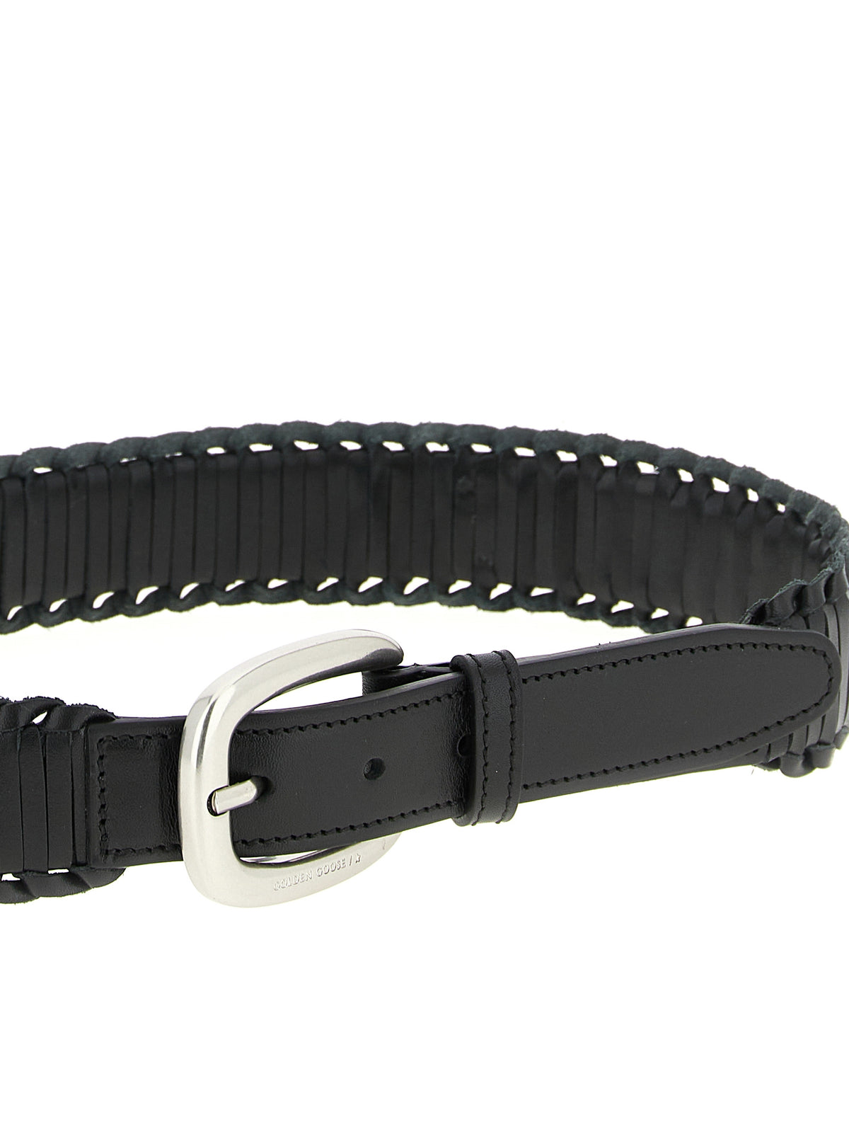 Golden Goose Cowhide Leather Belt - Black