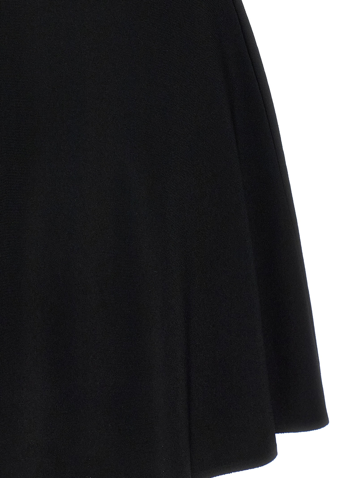 Valentino Garavani Women's Flared Short-Sleeve V Neck Polyester & Viscose Short Mini Dress - Black