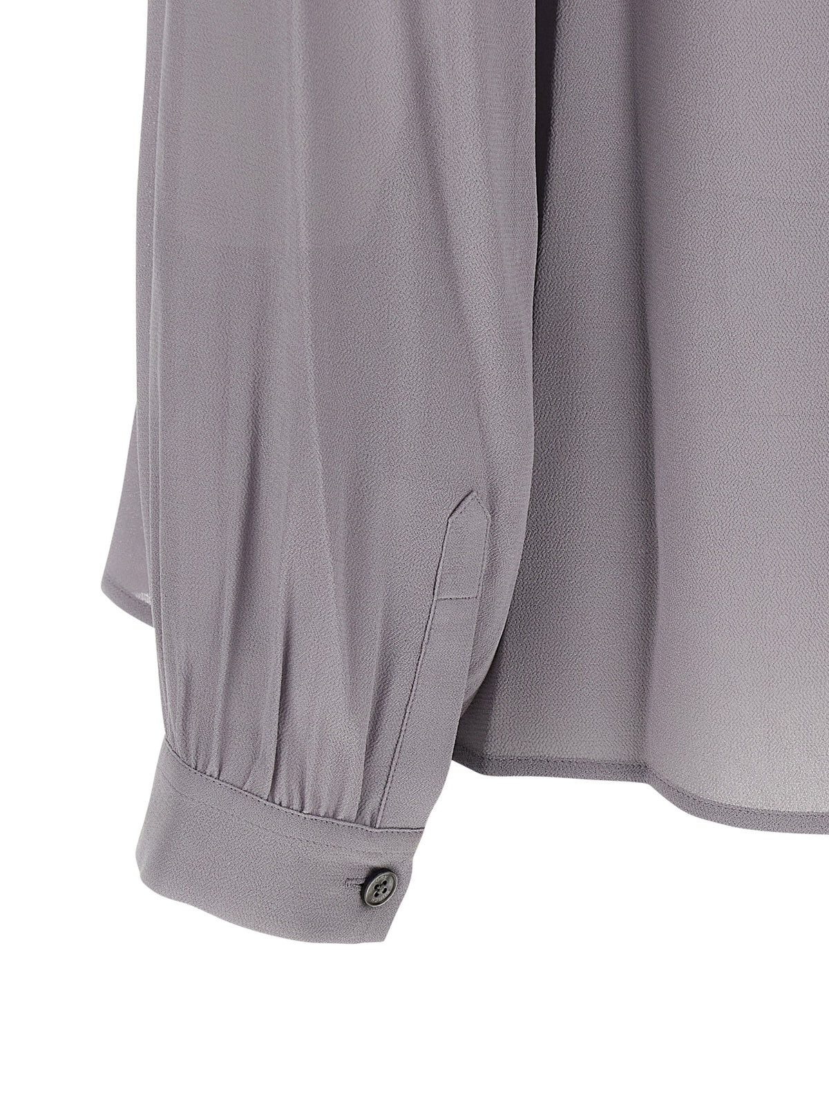 Tory Burch Women's Wide Mandarin Neck Viscose Blouse - Gray
