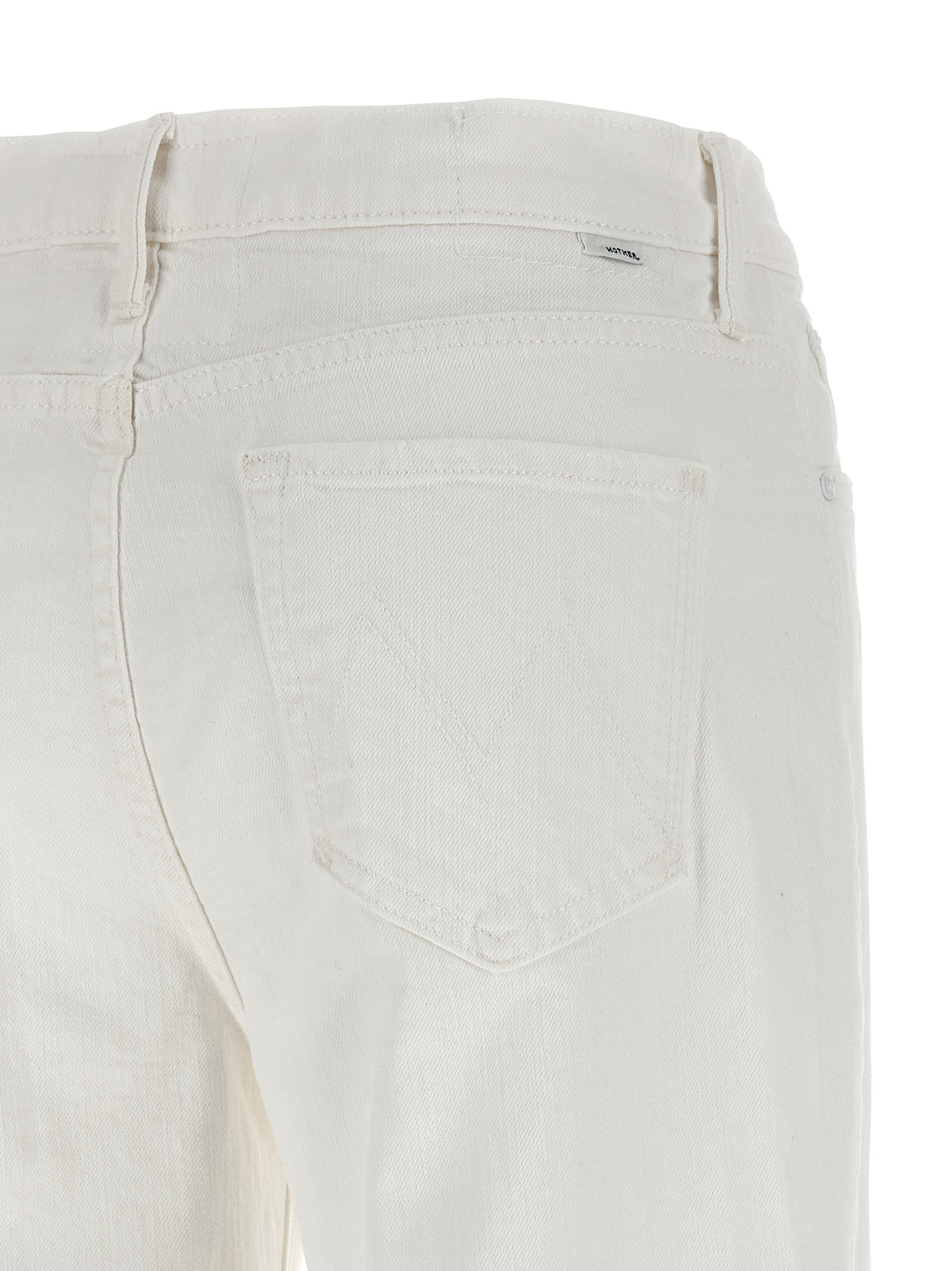 Mother Denim Essence Women's Flared Stretch Denim Cotton Jeans - White
