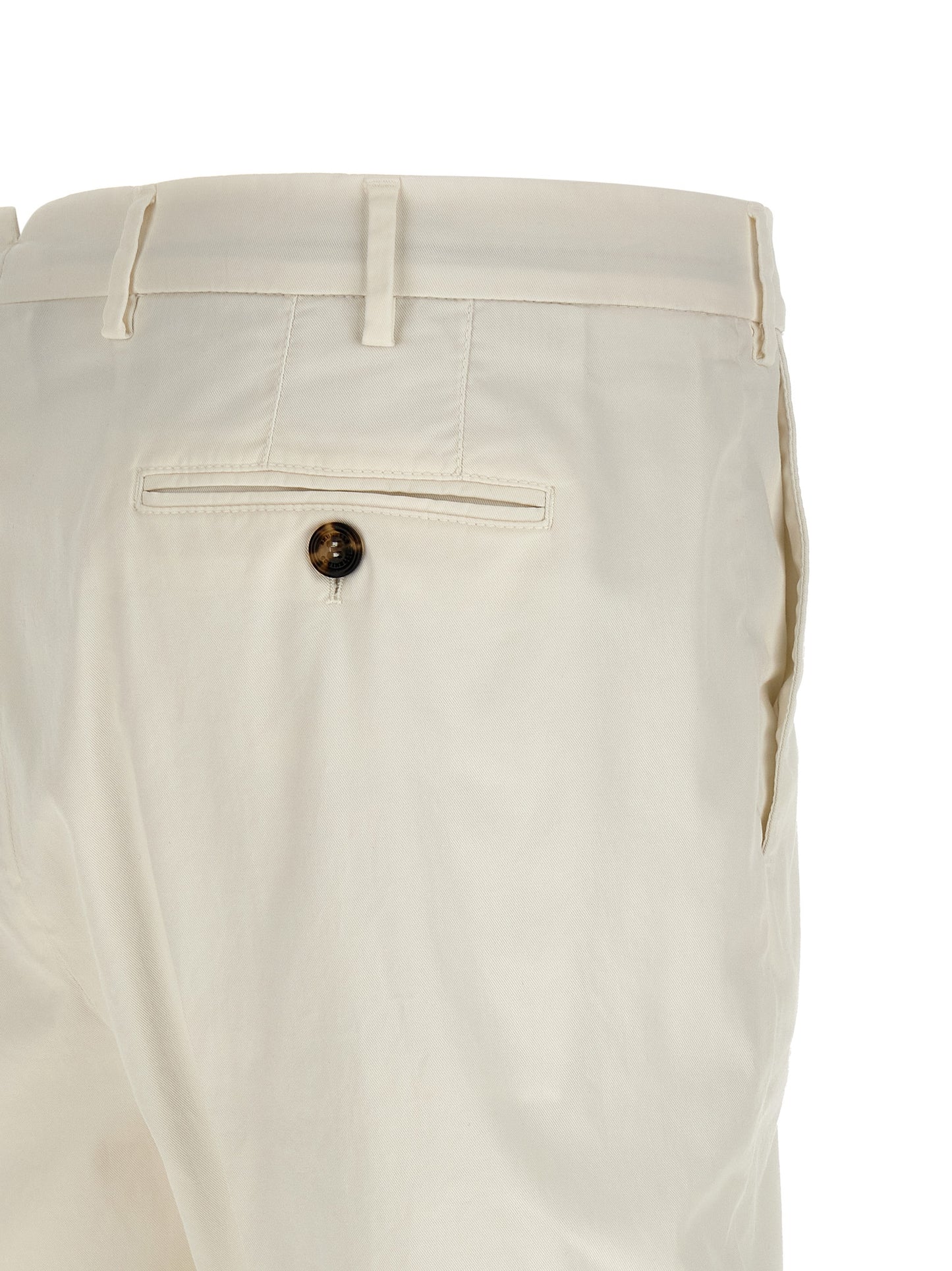 Brunello Cucinelli Men's Plush Cotton Trousers - White