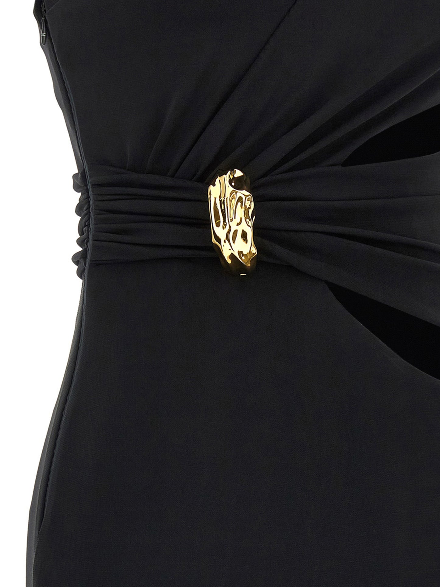Elisabetta Franchi Women's Long-Sleeve Stretch Viscose Long Dress - Black Red