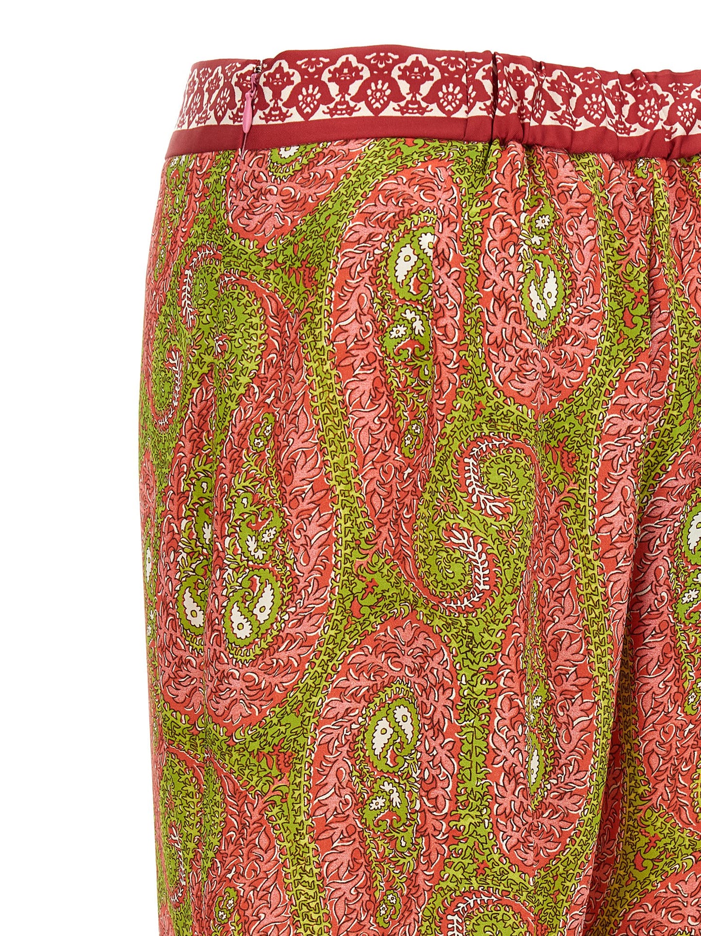 Etro Women's Bootcut Cropped High Rise Polyester Twill Jeans - Multicolor Paisley