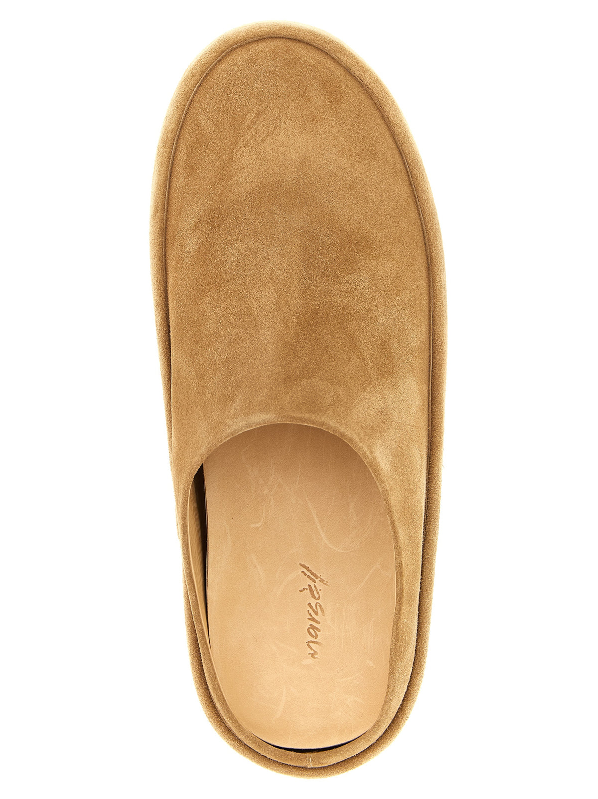 Marsell Men's Bos Taurus Calfskin Leather Flat Mule Mules Shoes - Beige
