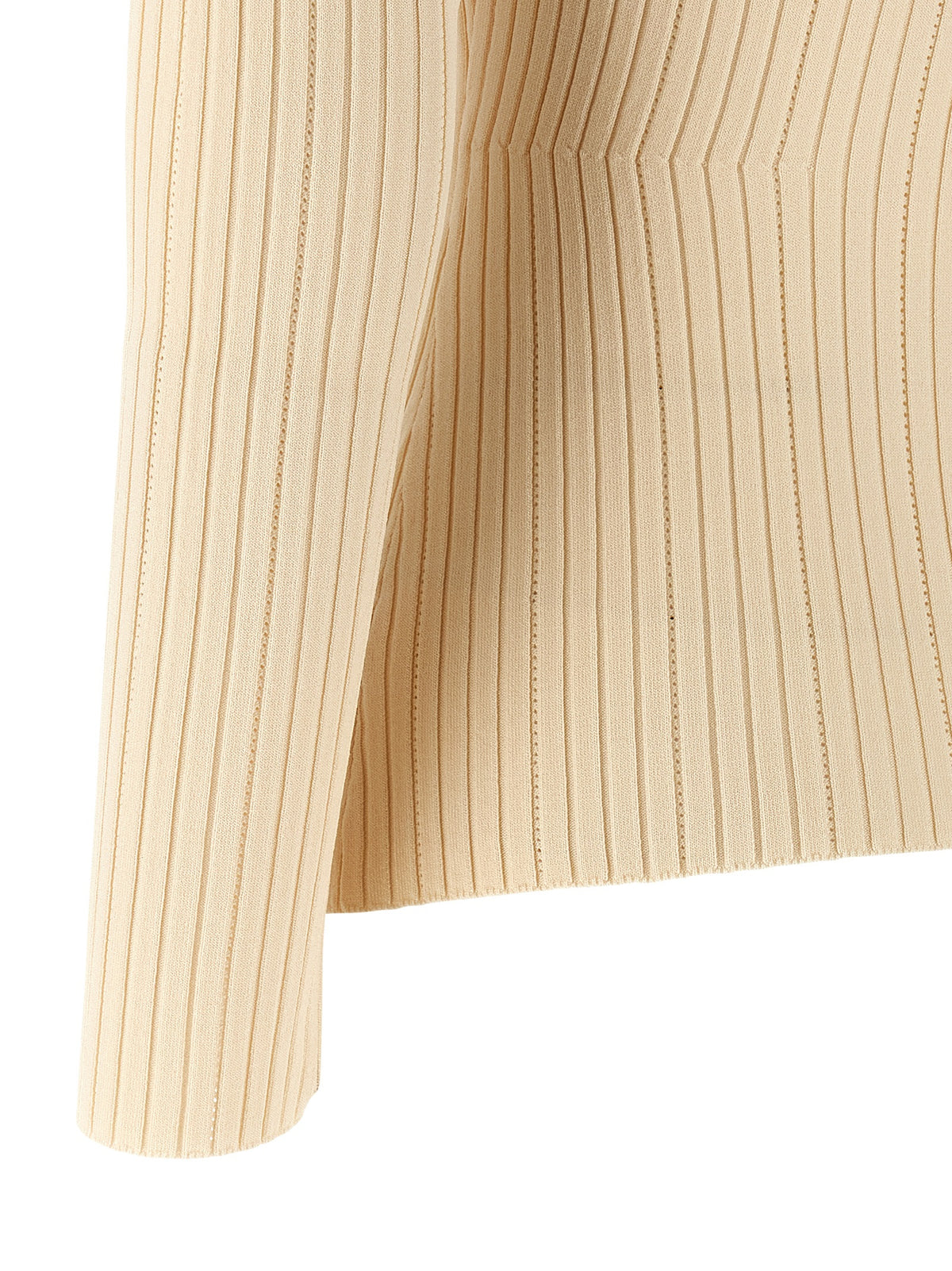 Elisabetta Franchi Heart Women's Viscose & Polyamide Cardigan - Beige