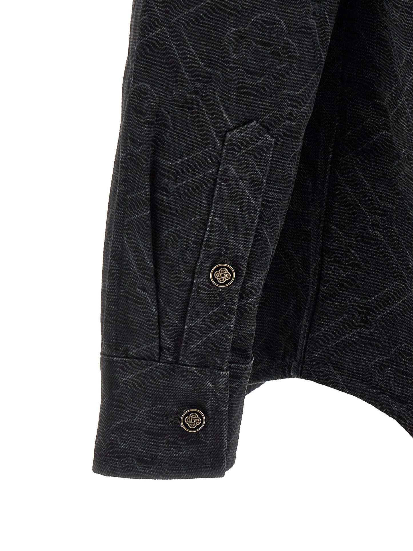 Casablanca Men's Denim Cotton Overshirt - Black Monogram