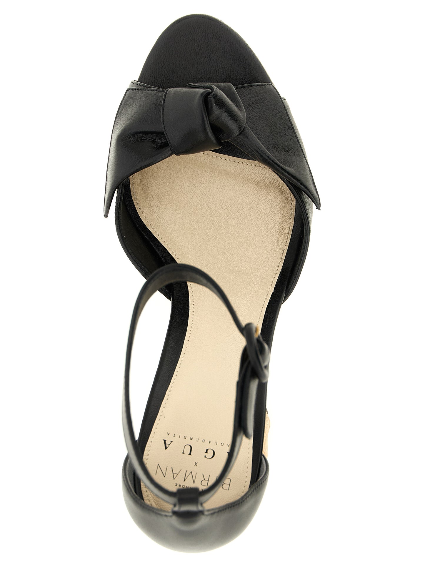Alexandre Birman Women's Raffia & Bos Taurus Cowhide Leather Stiletto Ankle Strap Sandals - Black