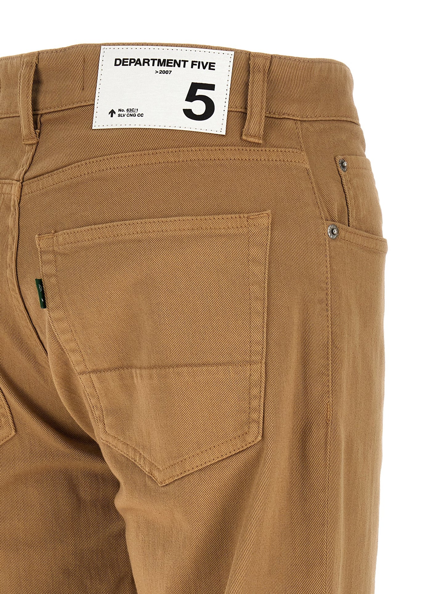 Department 5 Talk Men's Straight Leg Regular Fit Cropped Stretch Denim Cotton Jeans - Beige