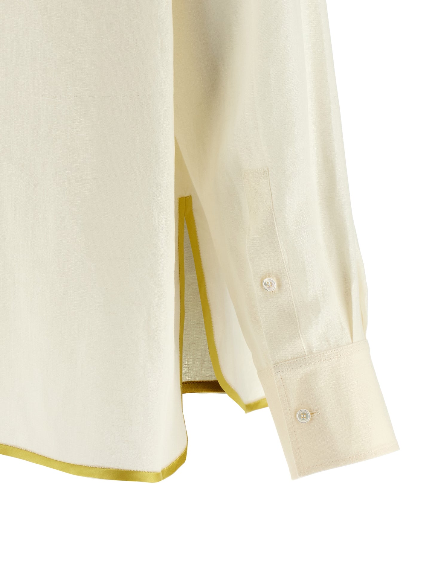 Valentino Garavani Women's Mandarin Neck Linen Satin Blouse - Beige Floral
