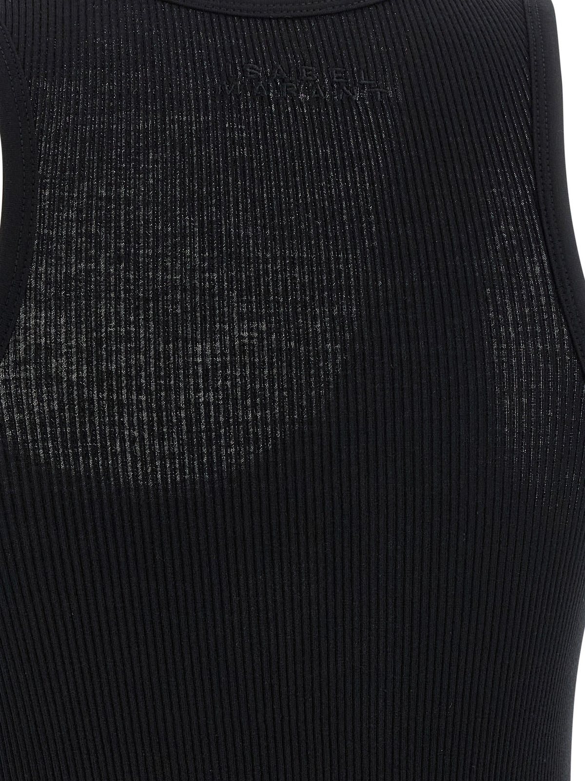 Isabel Marant Women's Wide Round Neck Cotton Tank Top - Black