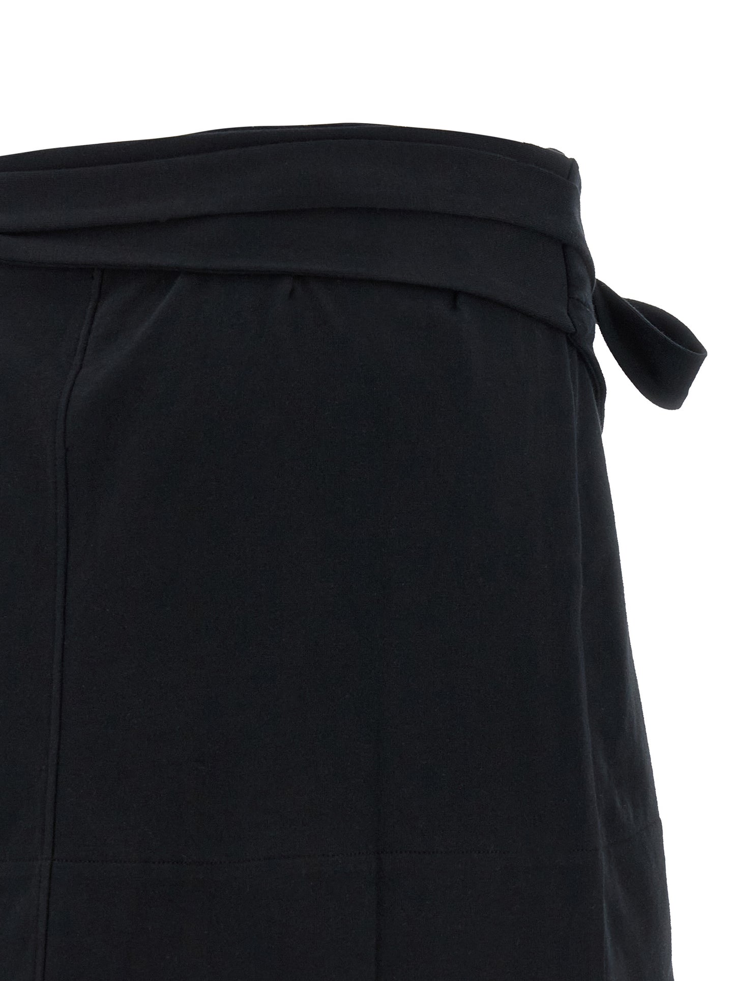 Skirt by Isabel Marant for women in cotton black features a captivating silhouette, showcasing the captivating City Women's Asymmetrical Cotton Mini Long Skirt design with a sophisticated mini long for a captivating look.