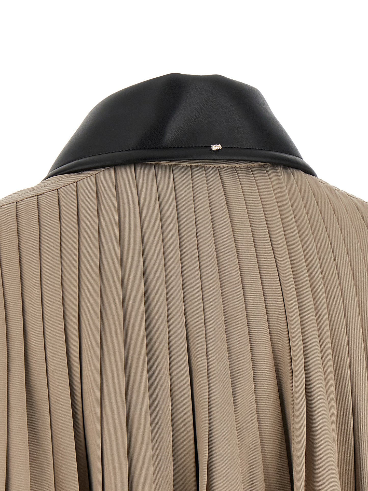 Sportmax Women's Waterproof Overshirt Cotton Polyester Viscose Overcoat - Beige Horn