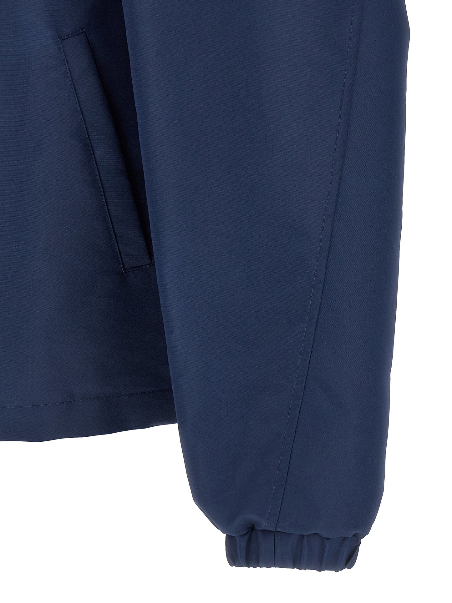 Givenchy Men's Polyester Hooded Windbreaker Jacket - Blue