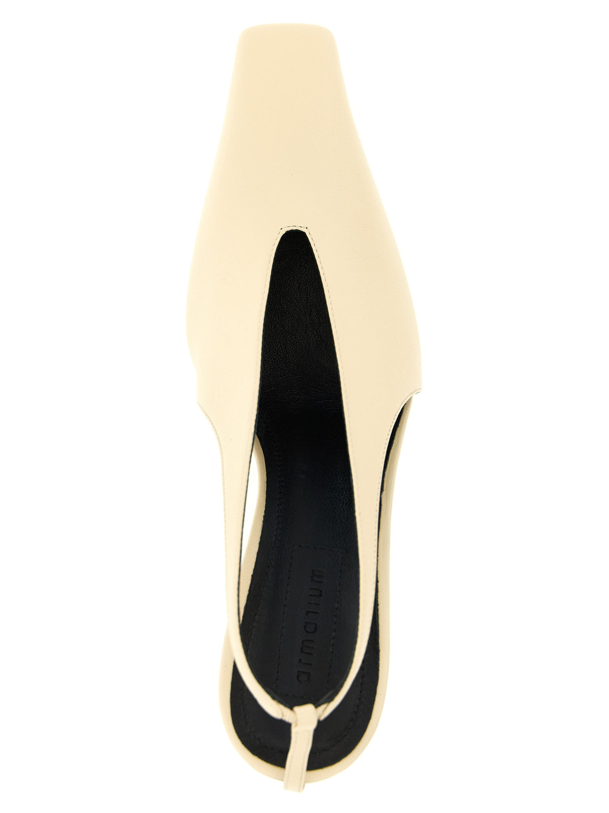 High-Heel Slingback Pumps Heels by Armarium for women in nappa lambskin leather beige & natural showcases a exquisite silhouette, perfectly accentuating Women's Nappa Lambskin Leather High-Heel Slingback Pumps Heels with a exquisite high-heel and exquisite square toe style.
