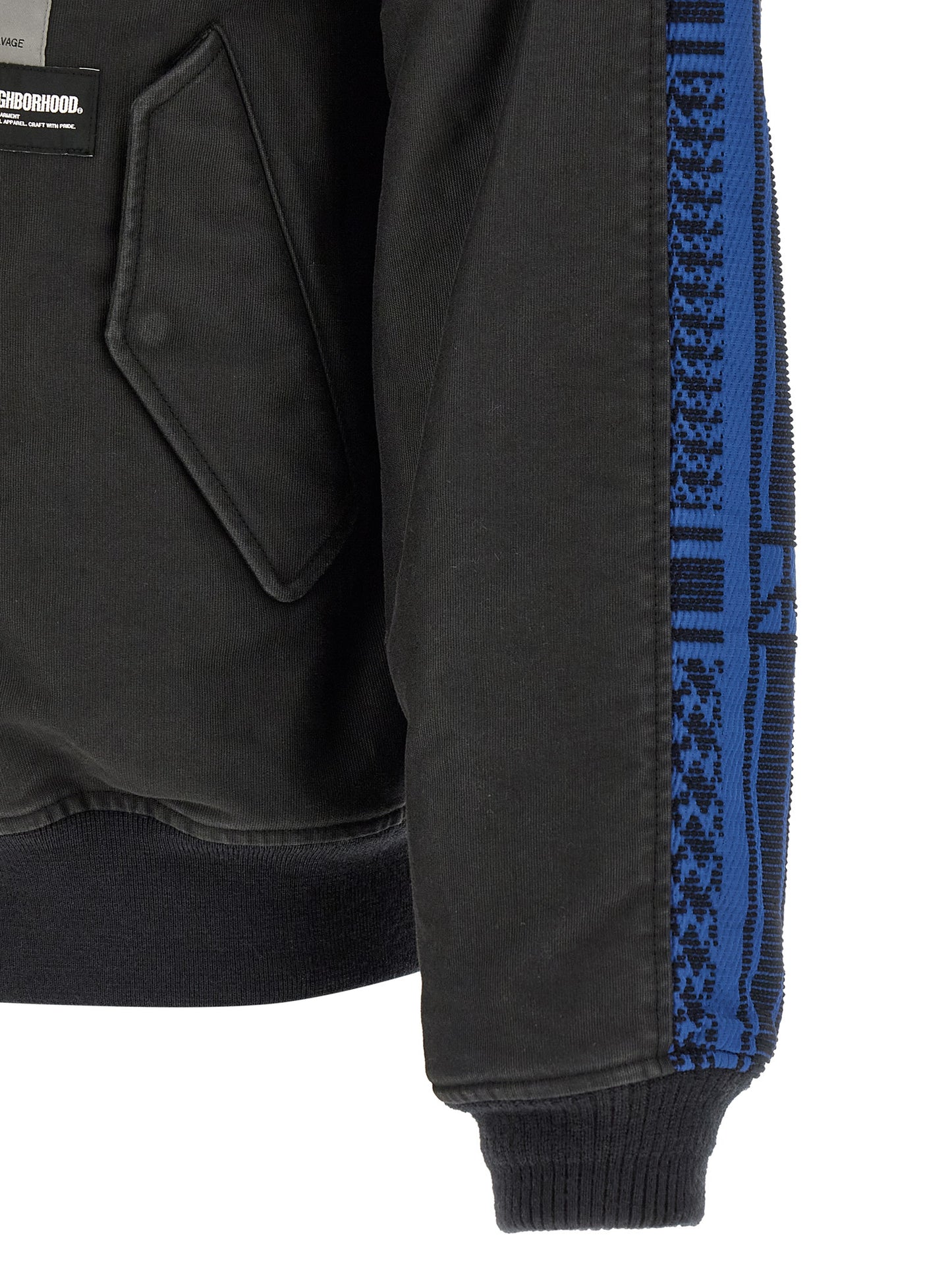 Yohji Yamamoto Men's Quilted Cotton Bomber Jacket - Black Jacquard Print