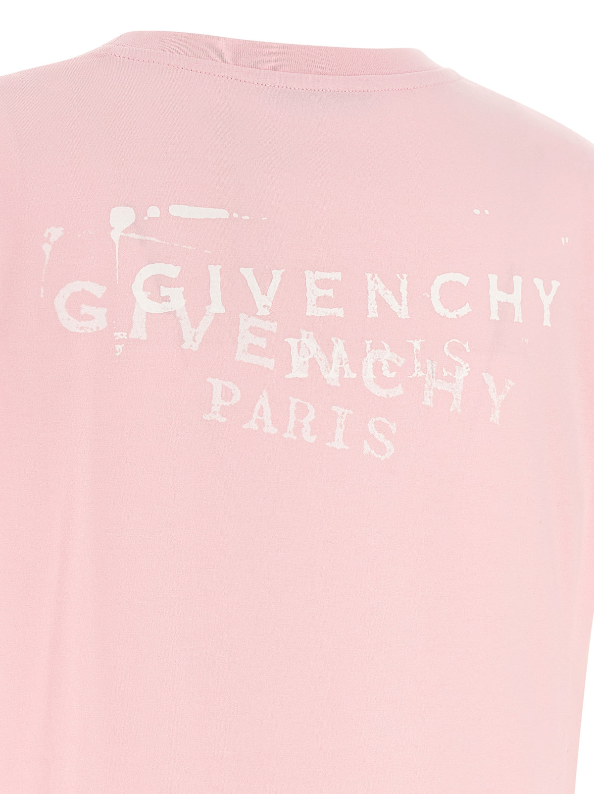 Givenchy Women's Short-Sleeve Crew Neck Cotton T-Shirt - Multicolor Pink Print