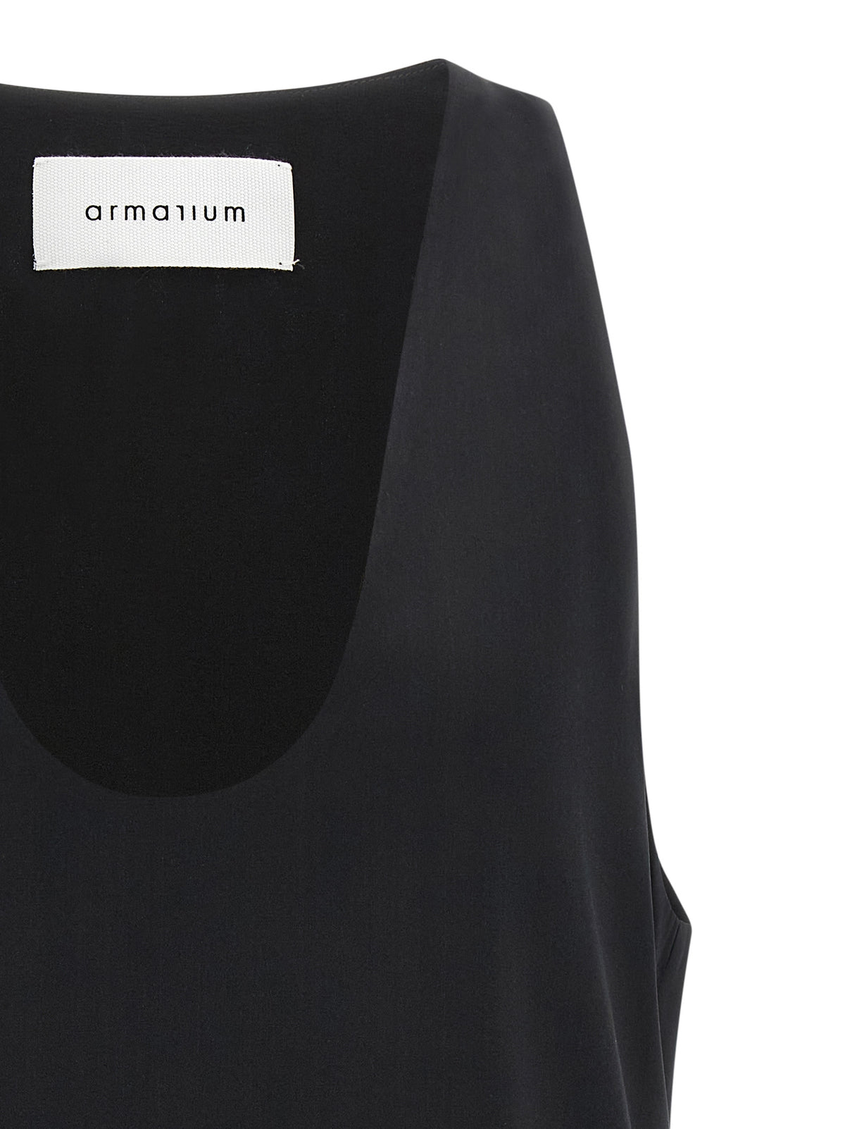 Armarium Women's Silk Satin Tank Top - Black Transparent