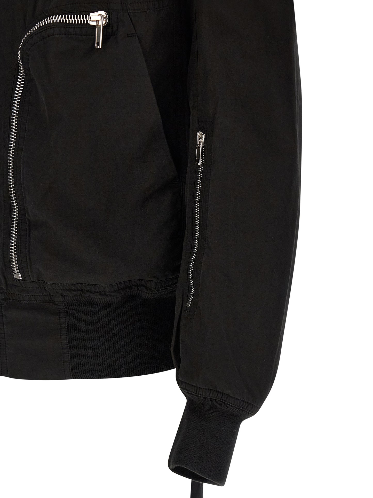 Bomber Jacket by DRKSHDW for men in cotton black features a city-ready silhouette, detailed with and a city-ready .