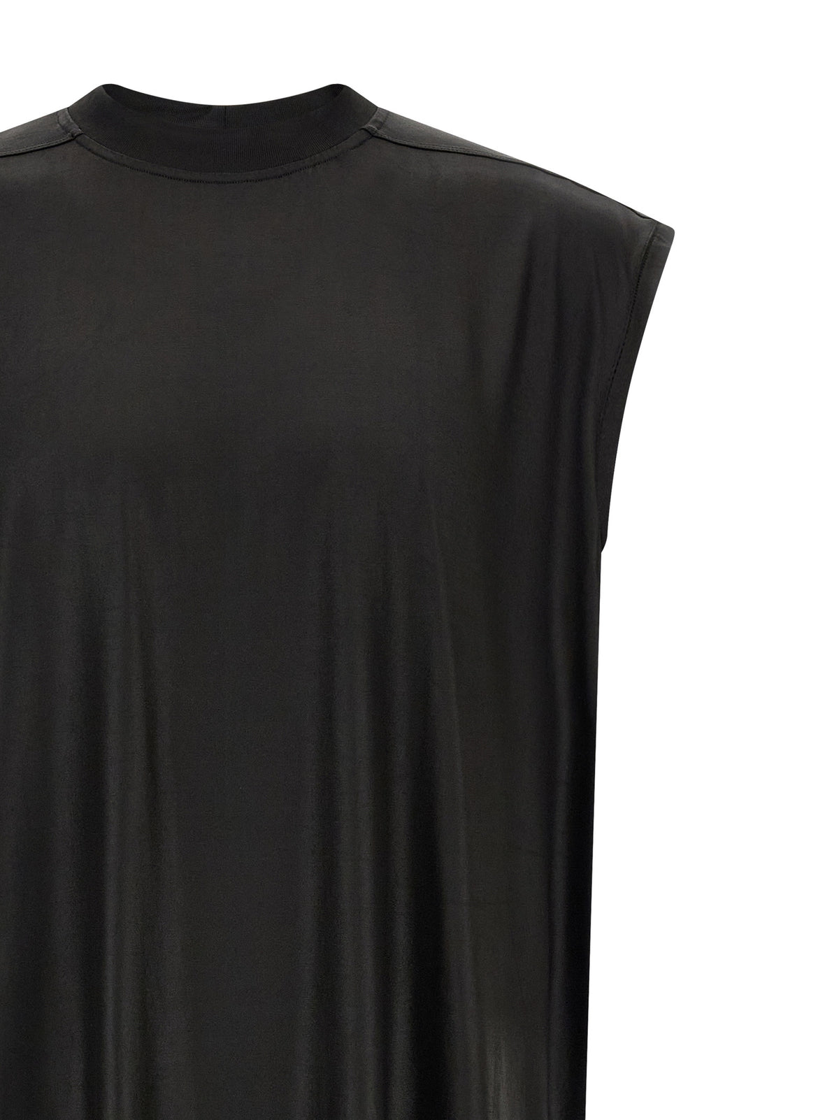 DRKSHDW Men's Crew Neck Acetate & Nylon T-Shirt - Black
