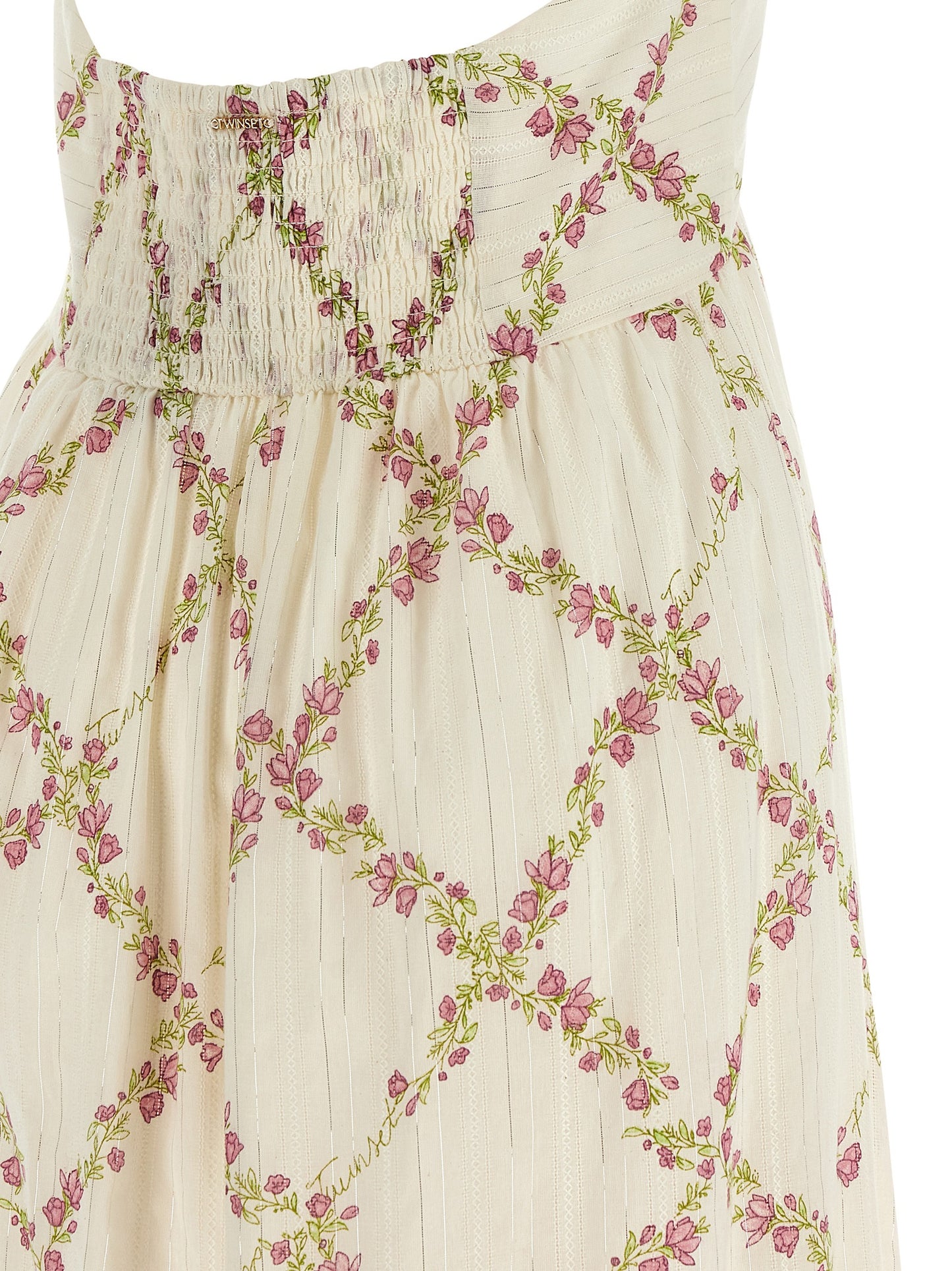 Twinset White Cotton Long Dress
