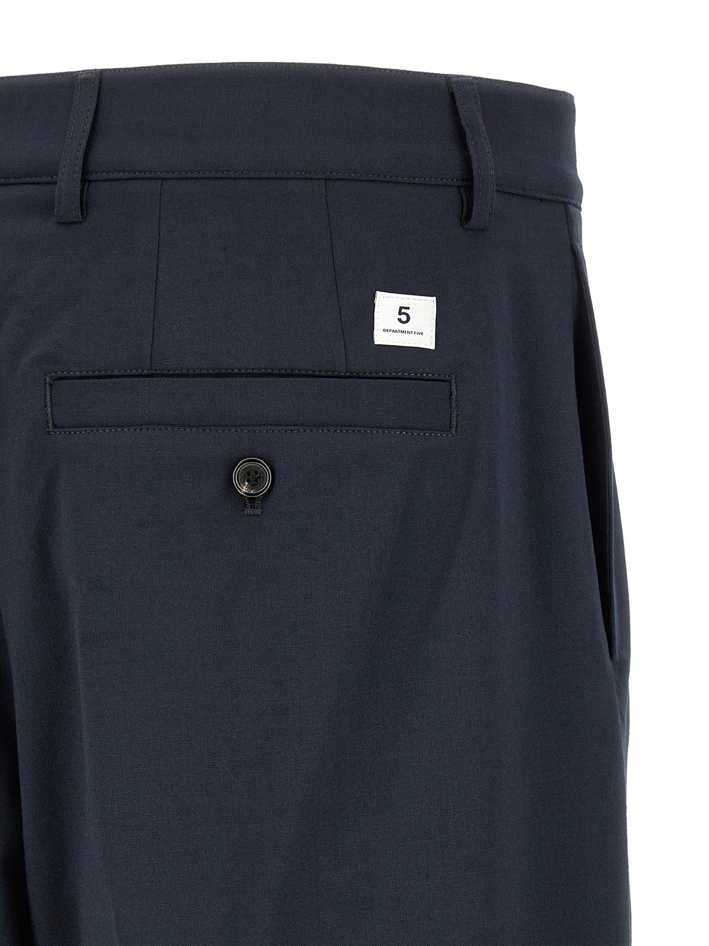 Department 5 Men's Straight Leg Relaxed Fit Wide Stretch Viscose Polyester Chinos Pants - Blue