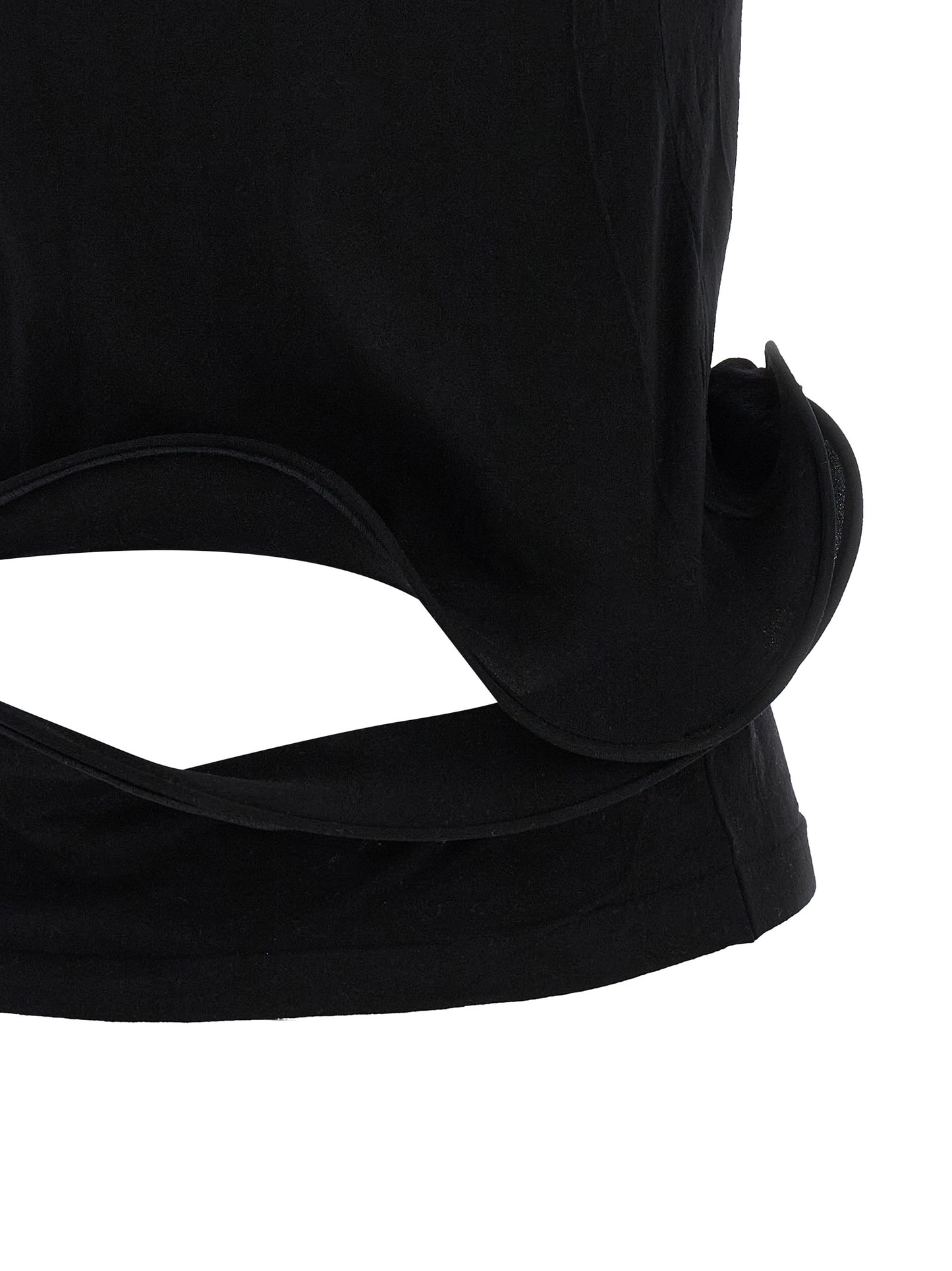 Junya Watanabe Women's Short-Sleeve Crew Neck Nylon T-Shirt - Black