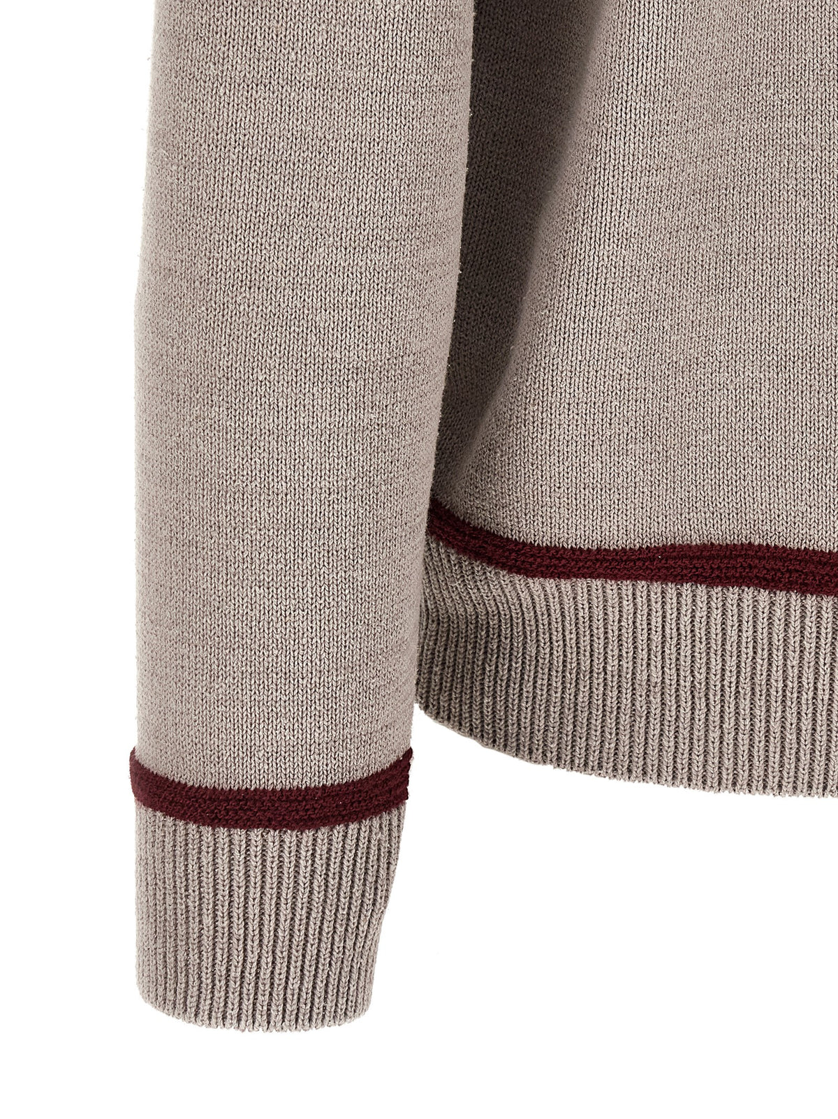 Junya Watanabe Men's Crew Neck Nylon Cotton Silk Wool Cardigan - Gray Jacquard
