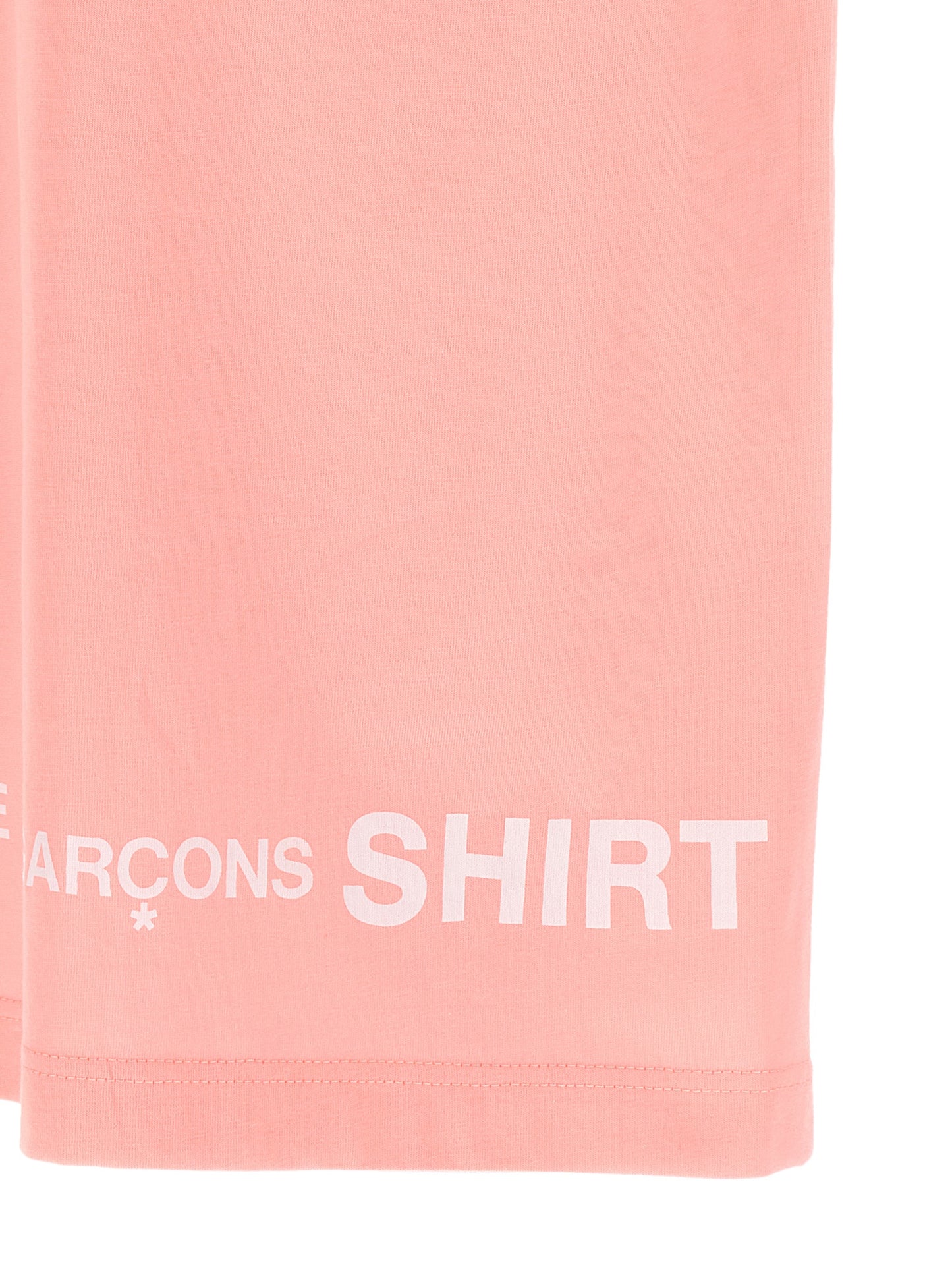 Comme Des Garçons Men's Relaxed Fit Crew Neck Cotton T-Shirt - Multicolor Pink Print