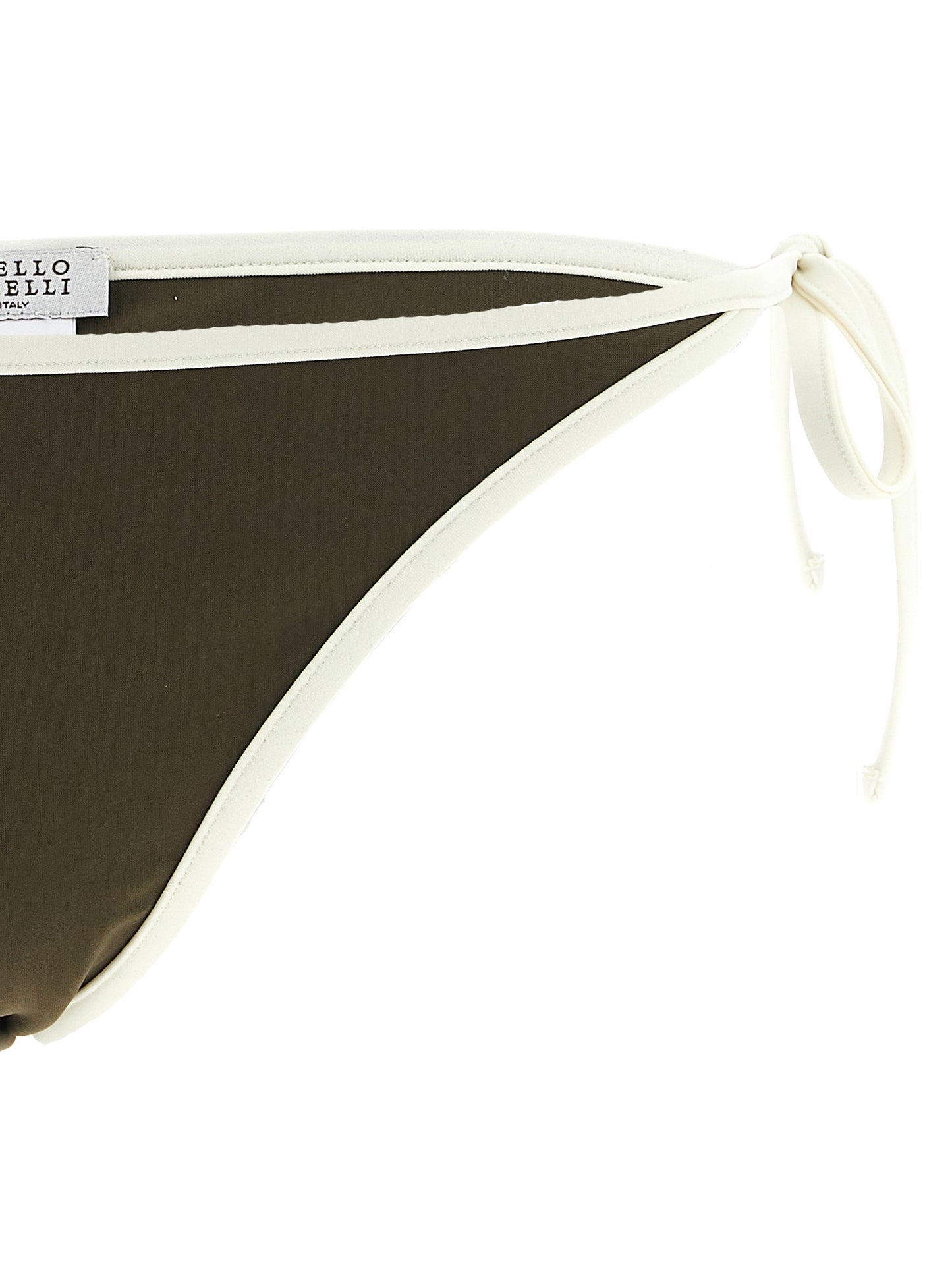Brunello Cucinelli Heart Women's Stretch Polyamide Bikini - Bicolour Green