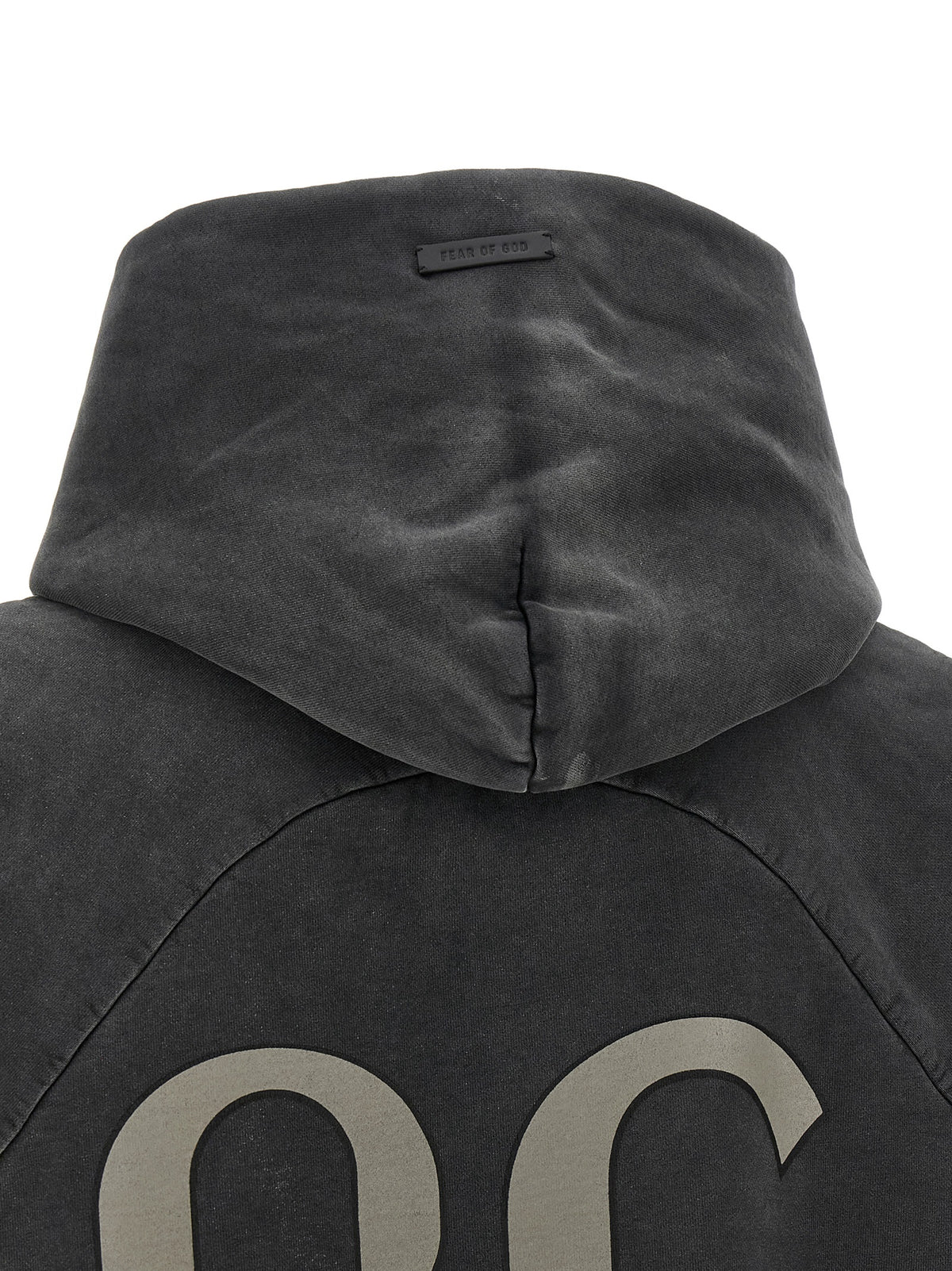 Sweatshirt Hoodie by Fear Of God for men in cotton black & print showcases a city-ready silhouette, artfully detailed with a signature and for a city-ready finish.
