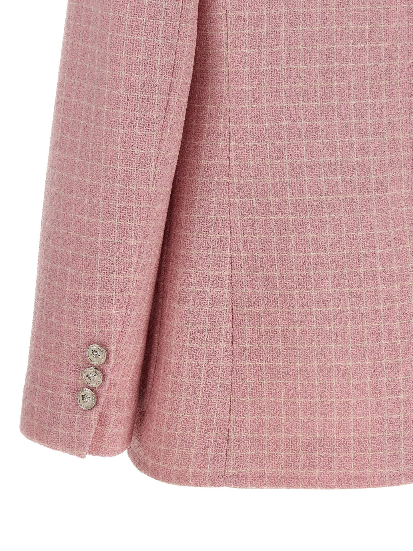 Versace Icon Medusa Women's Virgin Wool & Nylon Blazer - Multicolor Pink