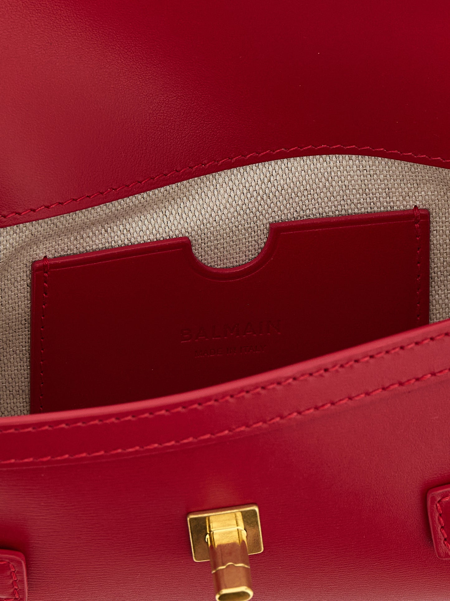 Balmain B Buzz 23 Calfskin Leather Clutch Handbag - Fuchsia