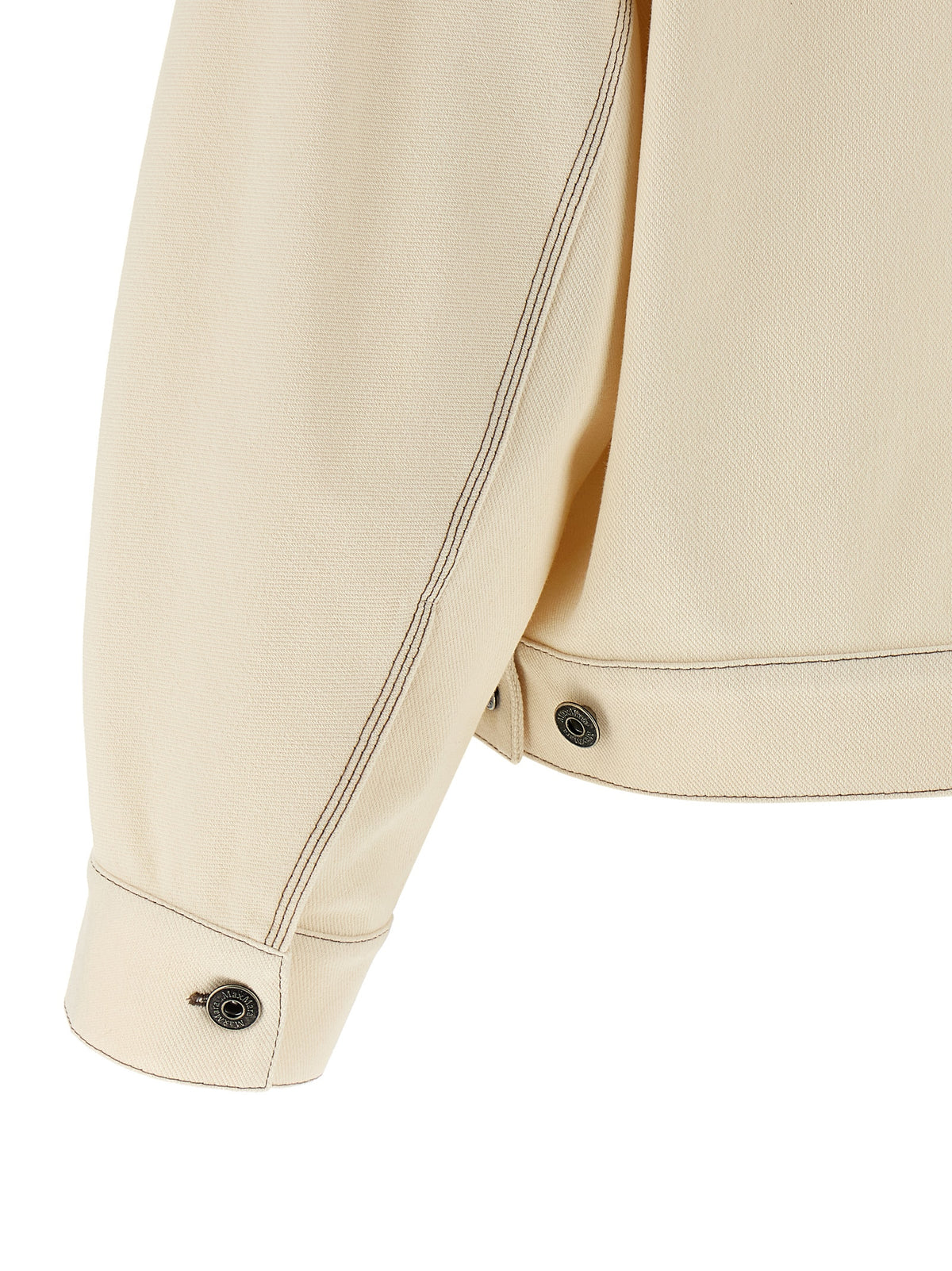 Max Mara Women's Overshirt Stretch Denim Cotton Polyester Jacket - Beige